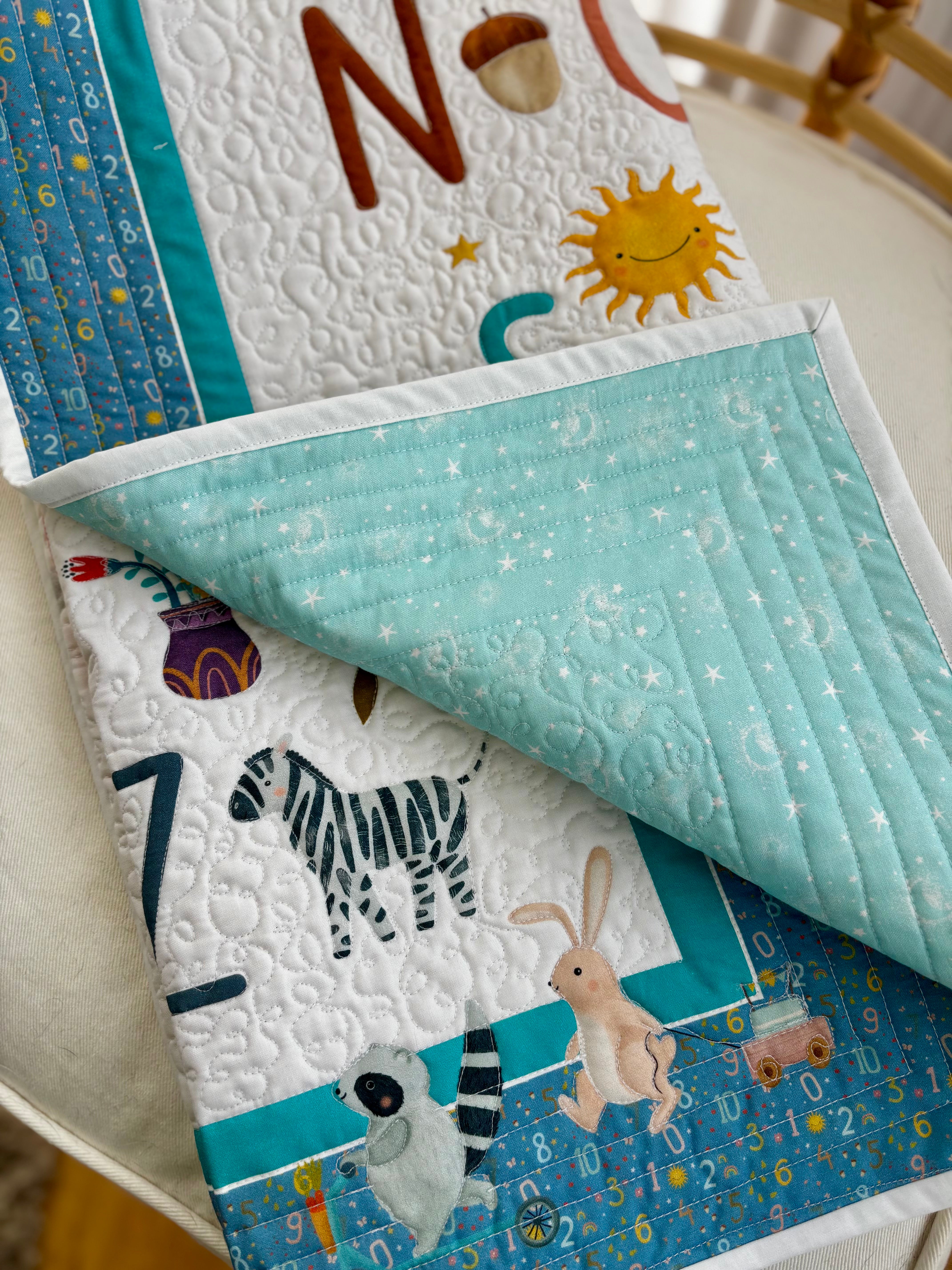 Alphabet Keepsake Quilt – Handmade Baby Playmat & Quilt