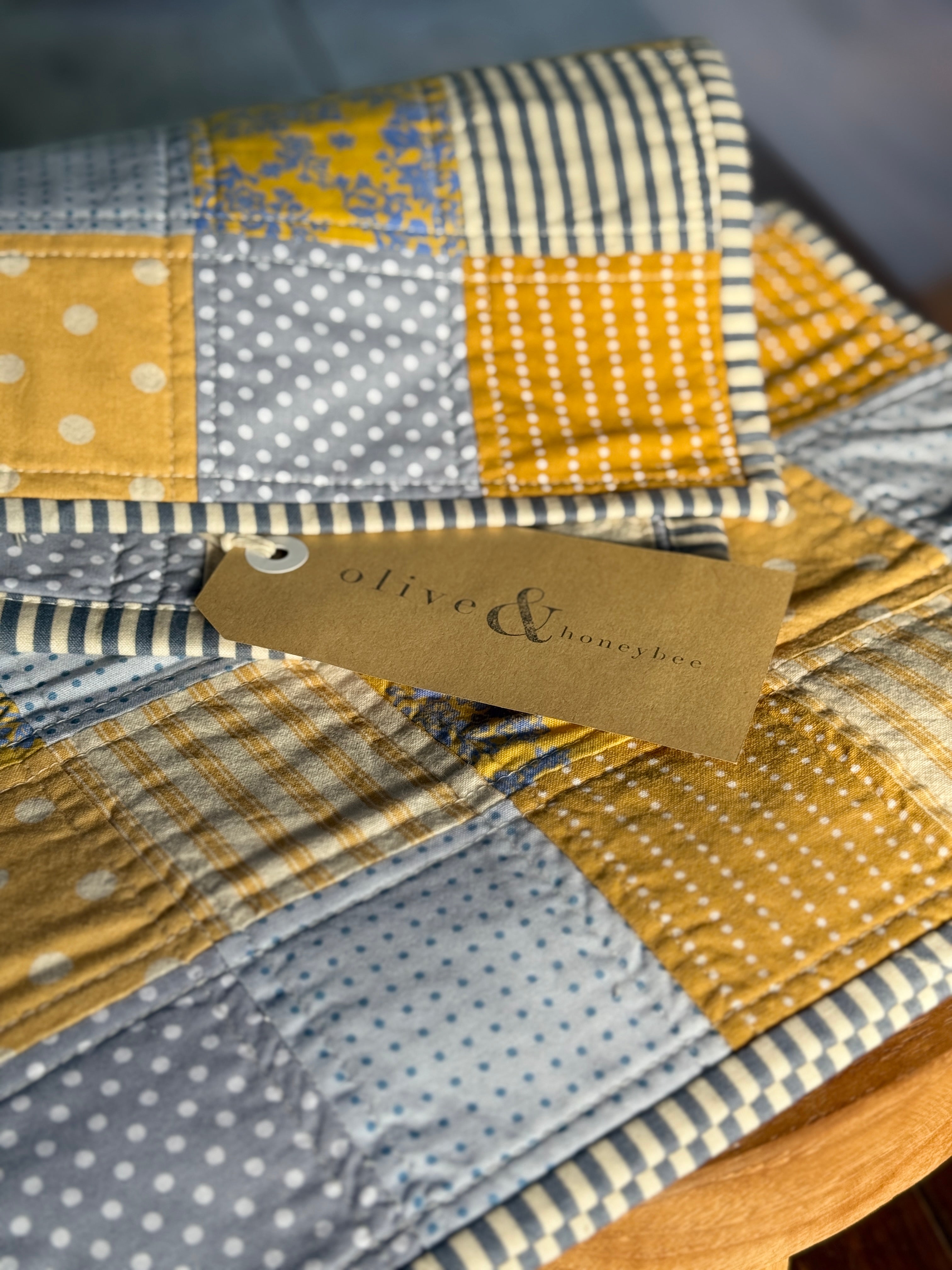 Blue Baby Chequered Quilt