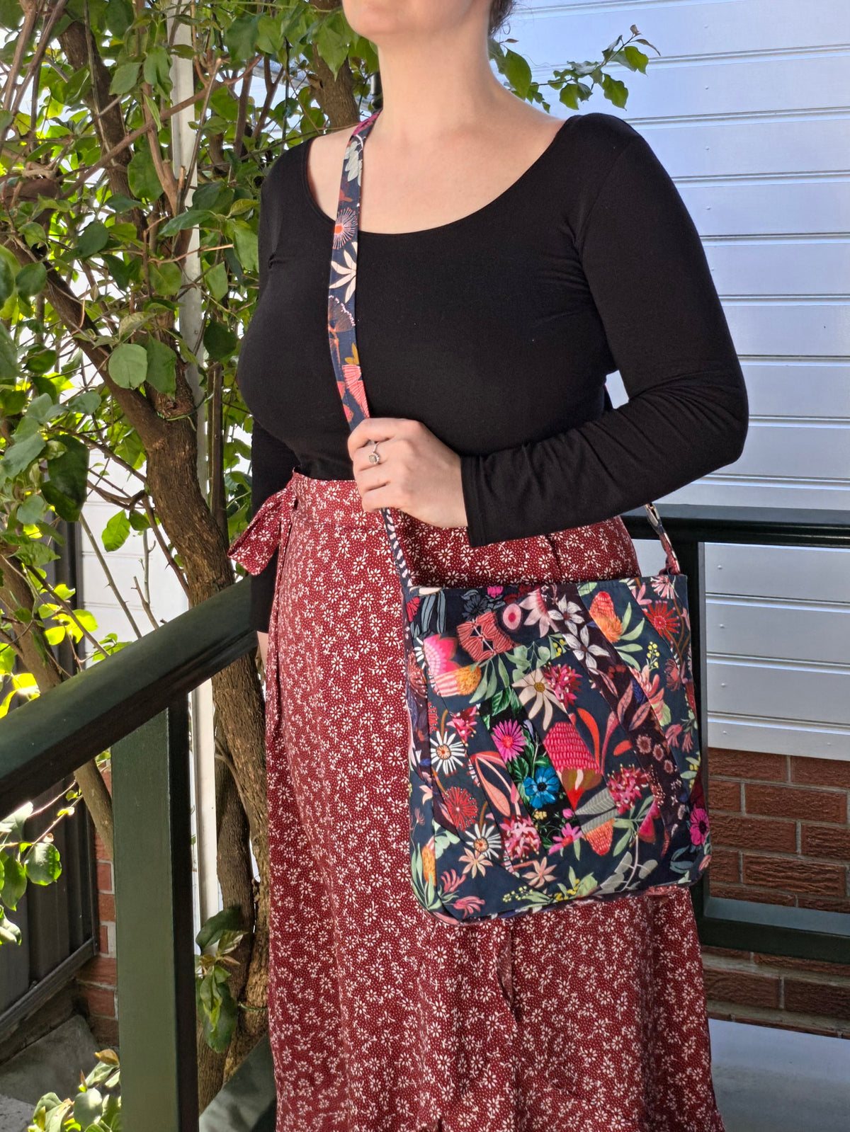 Upcycled Patchwork Crossbody Bag | Repurposed Fabric Scraps