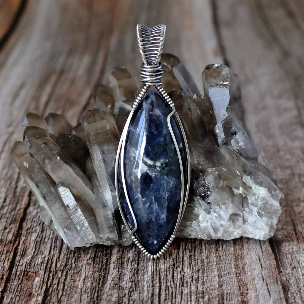 Sterling Silver Sodalite Pendant ~ Talisman of Insight