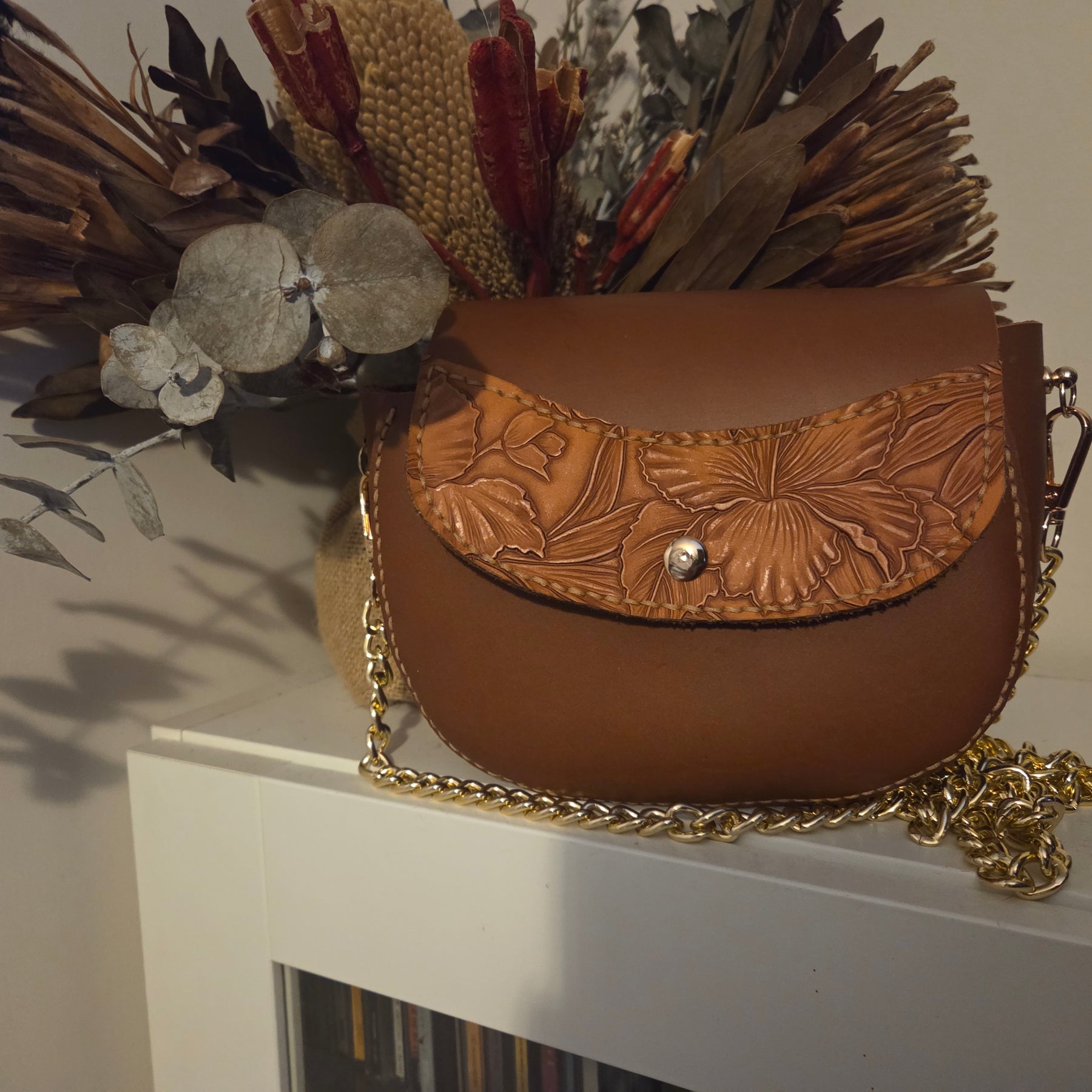Floral Saddle Bag
