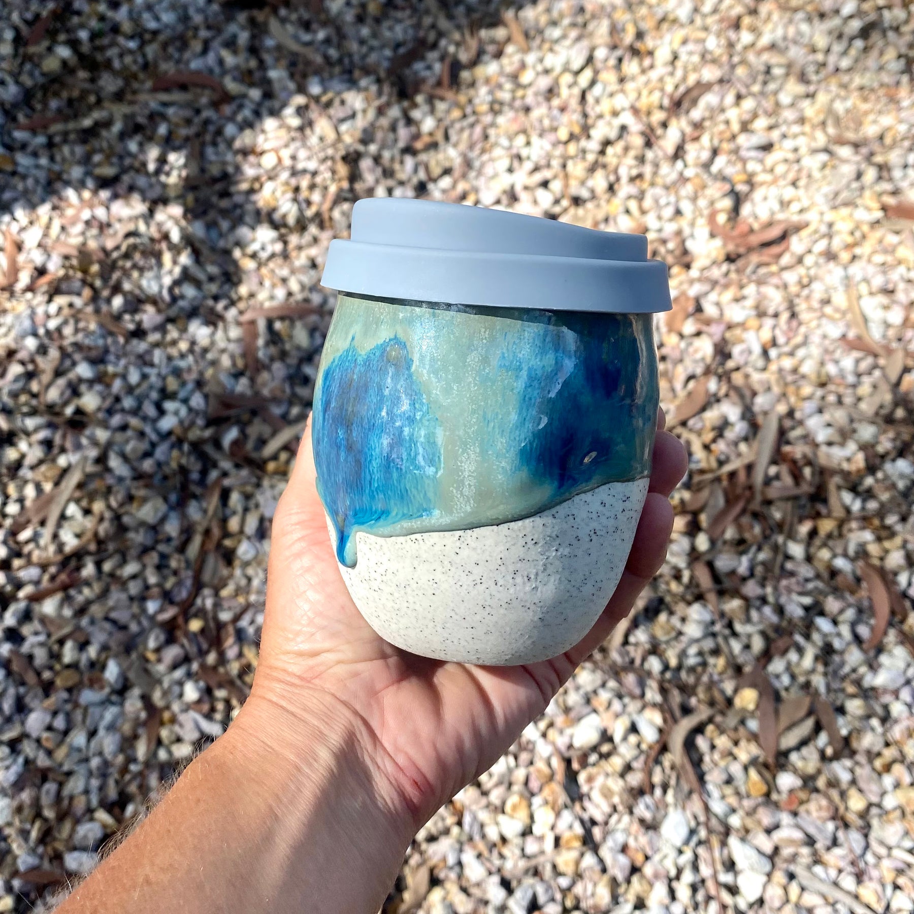 Travel Cup: Beach Break | Wheel Thrown Ceramic Cup