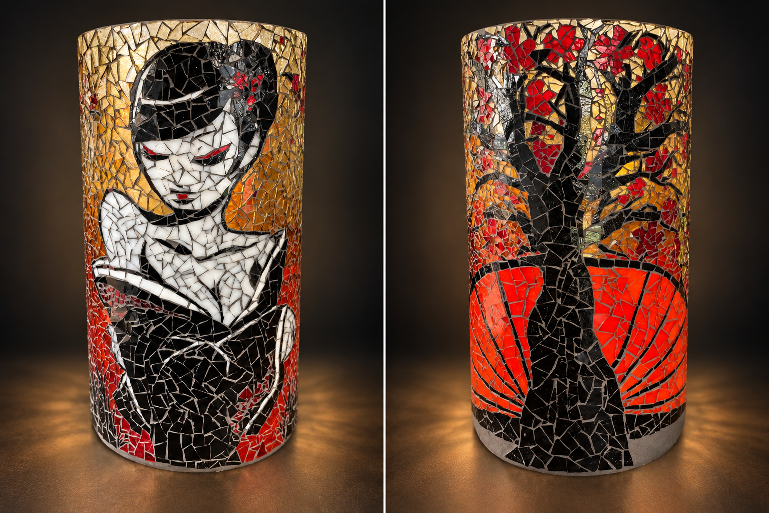 Custom Handmade Stained Glass Mosaic Votive