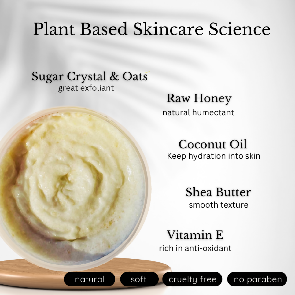 Plant based body scrub formula