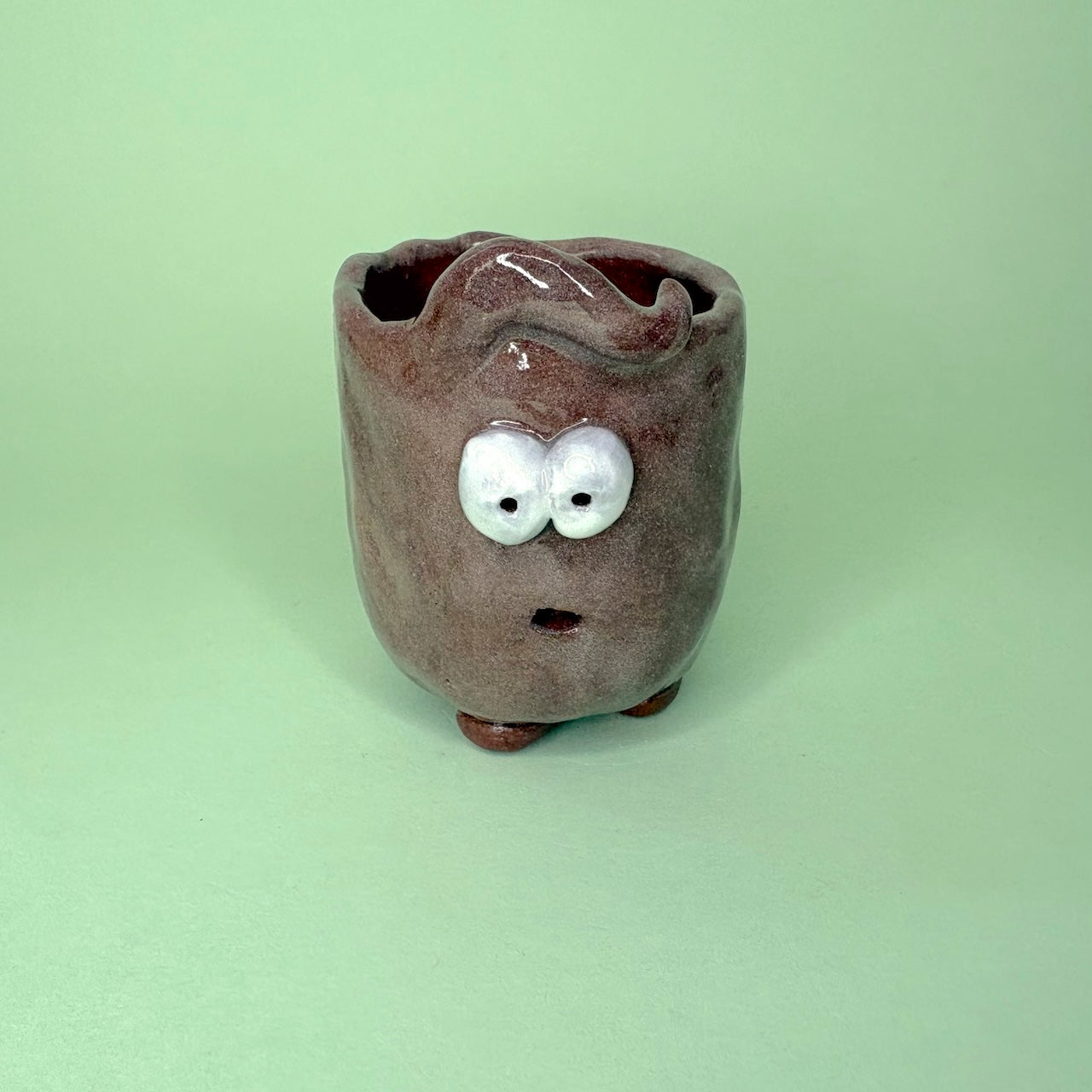 Ceramic tiny monster pot for cactus & succulent
