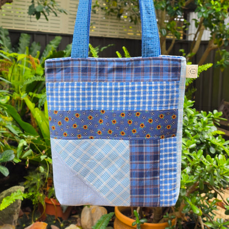 Repurposed Remnant Fabric Tote | 100% Pre-loved Fabrics