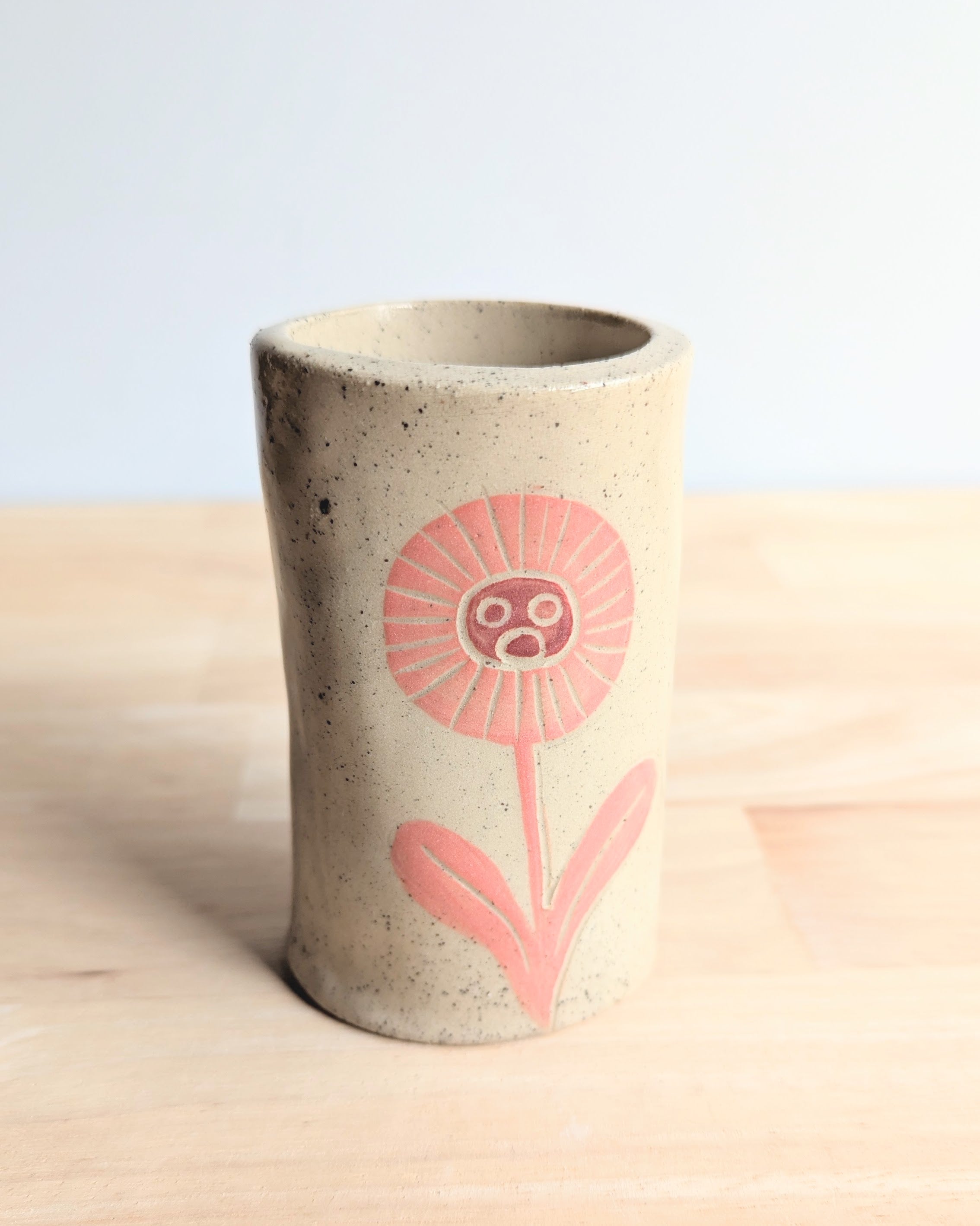 Colourful Handmade Vase with Dried Floral Posy | Fun Home Decor | Bright Vase| Cute Gift Idea