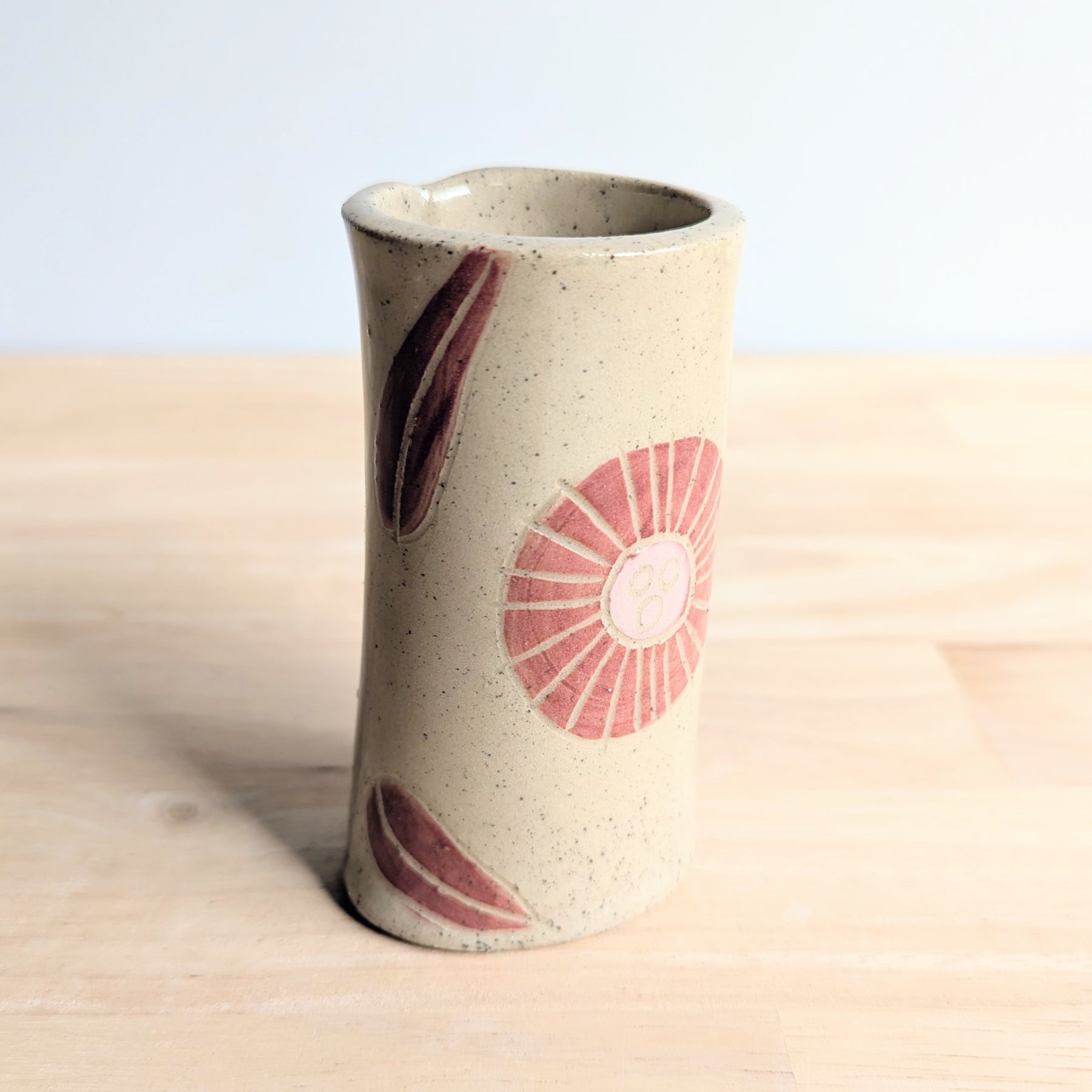 Colourful Handmade Vase with Dried Floral Posy | Fun Home Decor | Bright Vase| Cute Gift Idea
