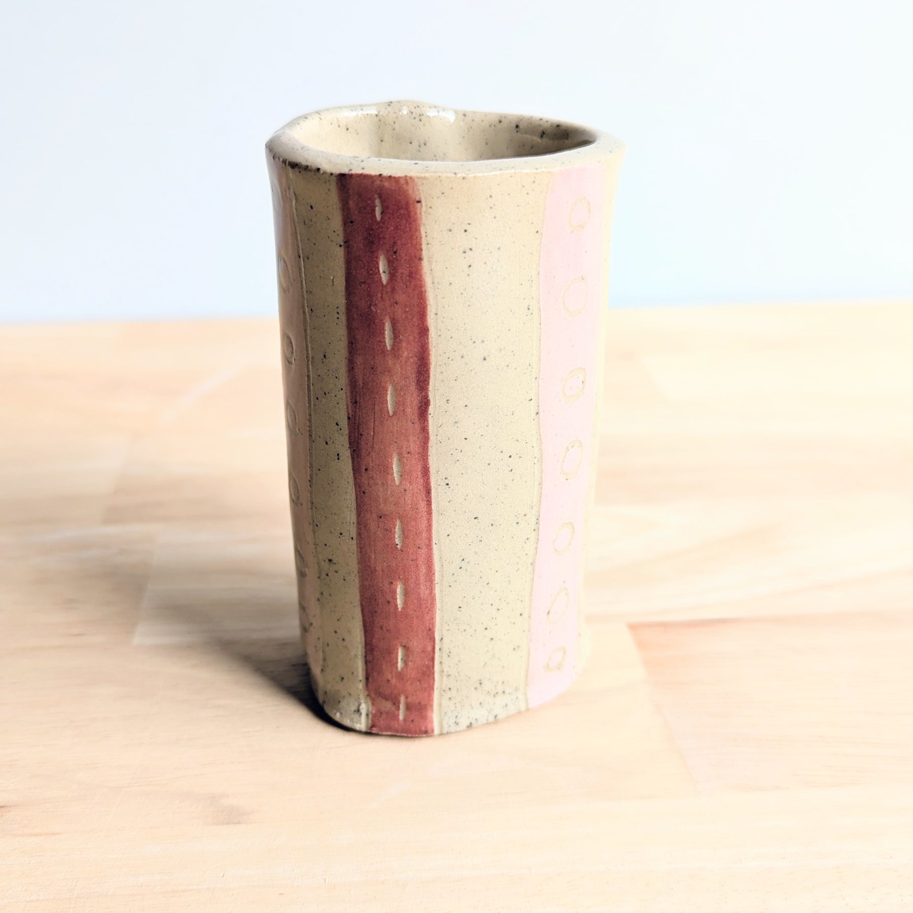 Colourful Handmade Vase with Dried Floral Posy | Fun Home Decor | Bright Vase| Cute Gift Idea