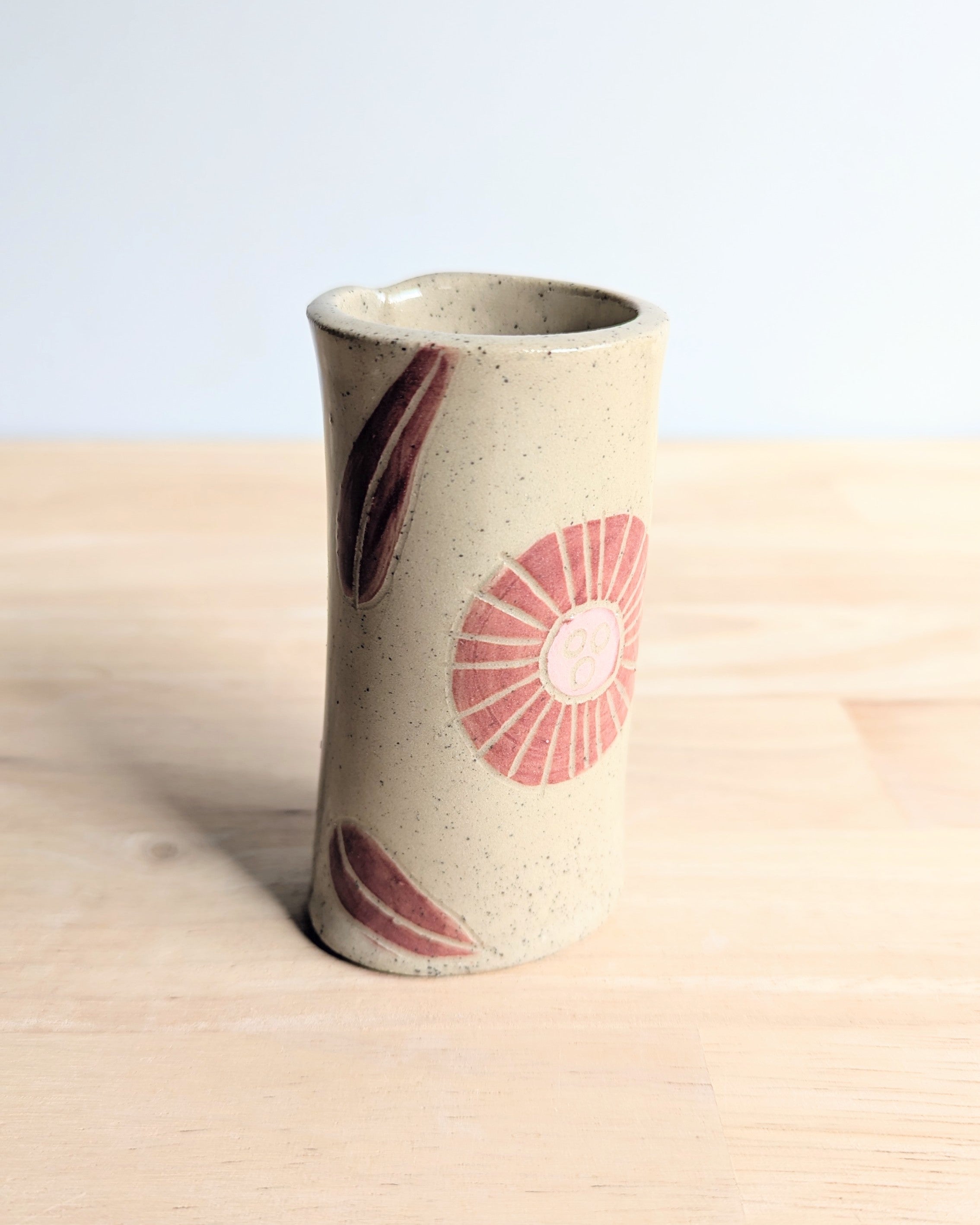 Colourful Handmade Vase with Dried Floral Posy | Fun Home Decor | Bright Vase| Cute Gift Idea