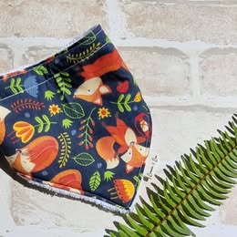 Handcrafted, Bandana Bibs, 6 patterns, Cotton & Terry towelling, BB018