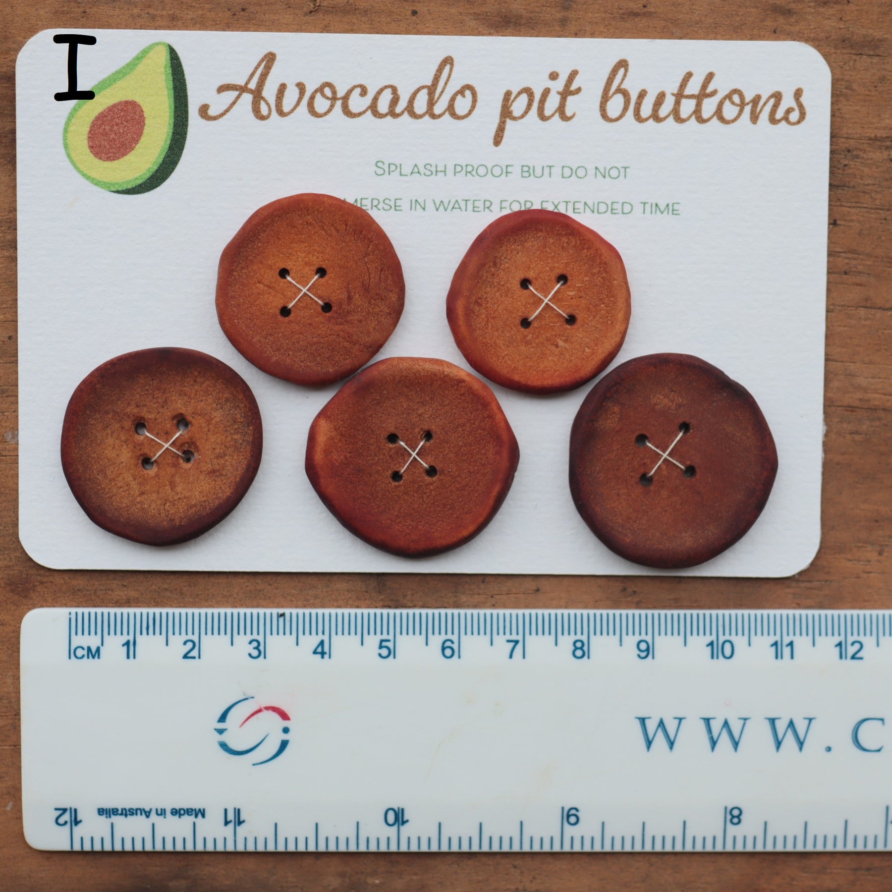 Hand carved Avocado pit Buttons. 5 to 10 Buttons on a card.