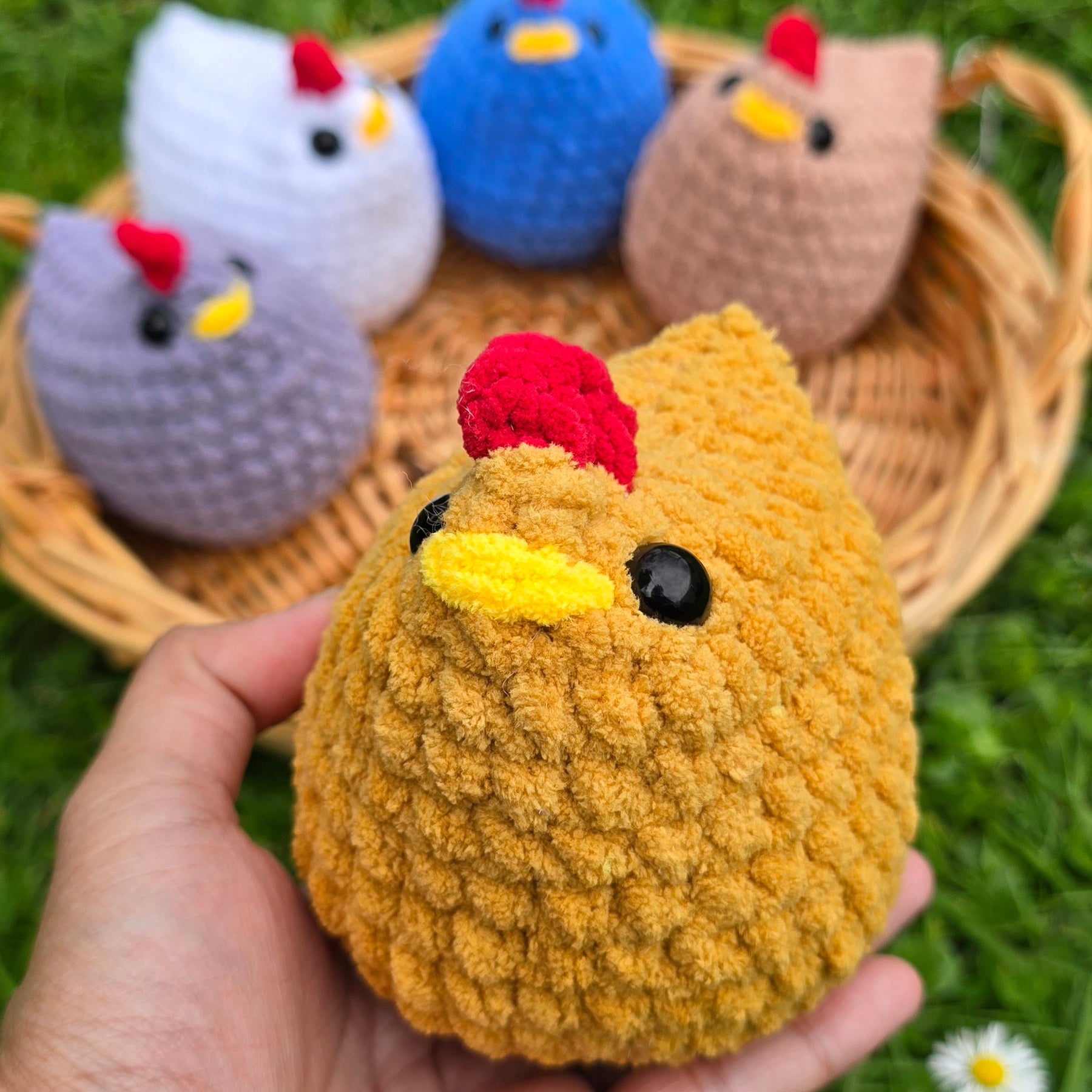 Pixel Farm Chicken Crochet