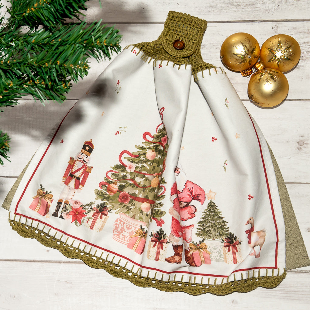 Hanging Tea Towel / Hand Towel - Christmas Themed - Double Sided