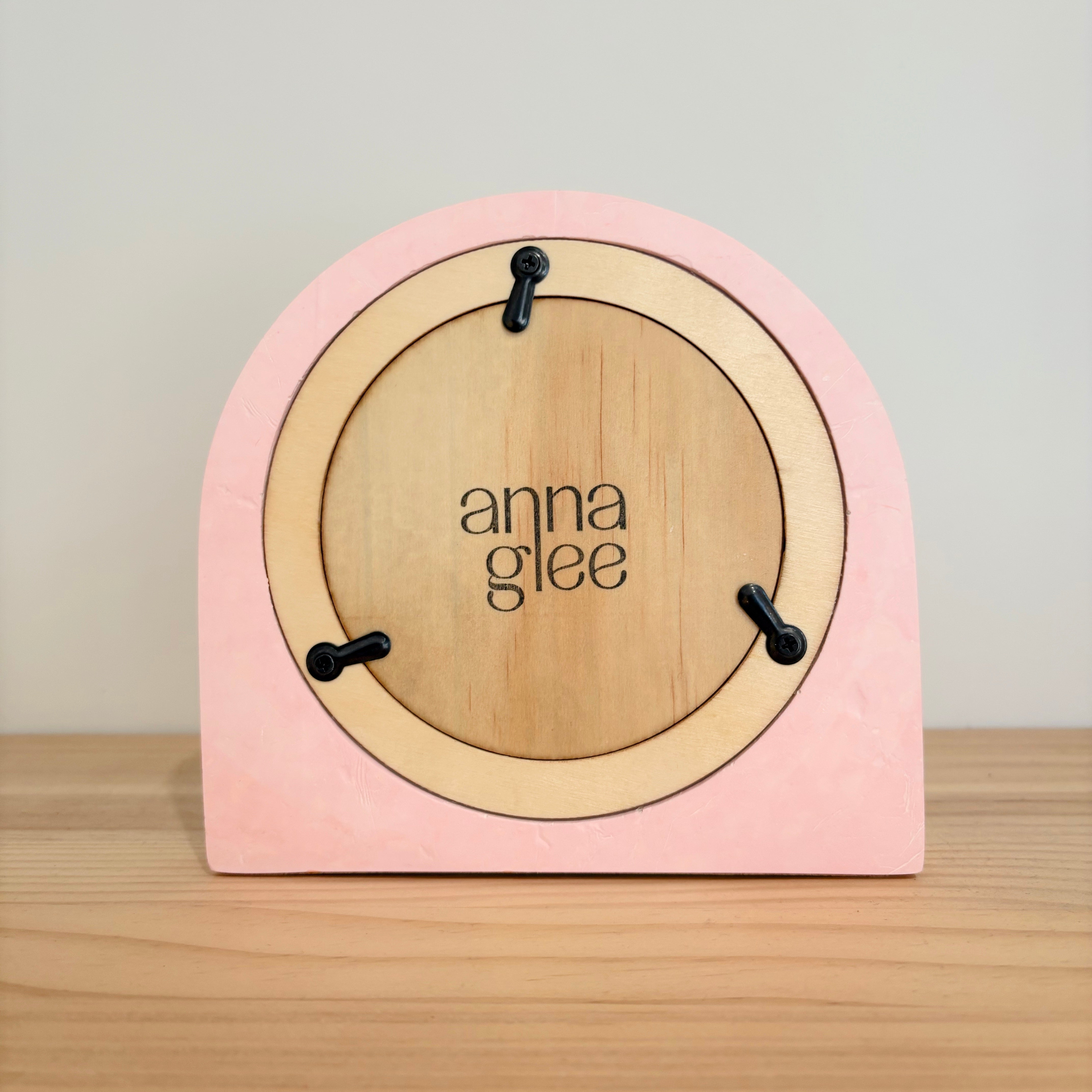 bright pink and orange acrylic resin tabletop photo frame