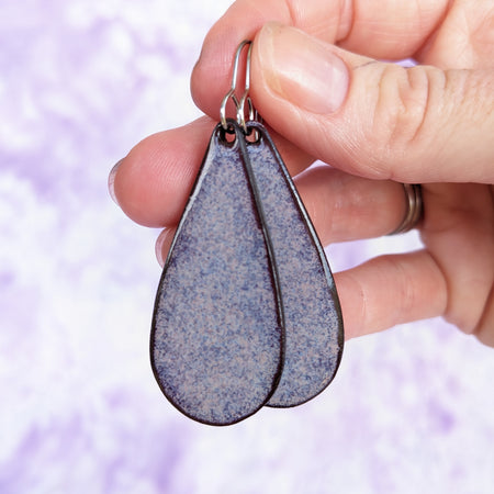 Teardrop Ceramic Earrings. Lightweight, dangle earrings.