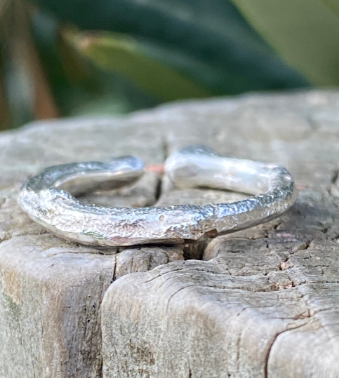 Sterling Silver Olive Branch Ring | Size O | Open Design