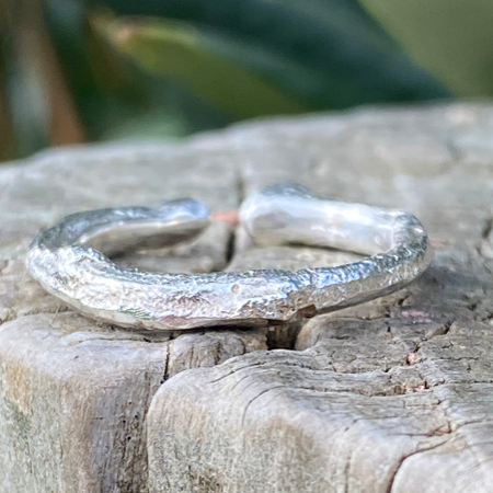 Sterling Silver Olive Branch Ring | Size O | Open Design