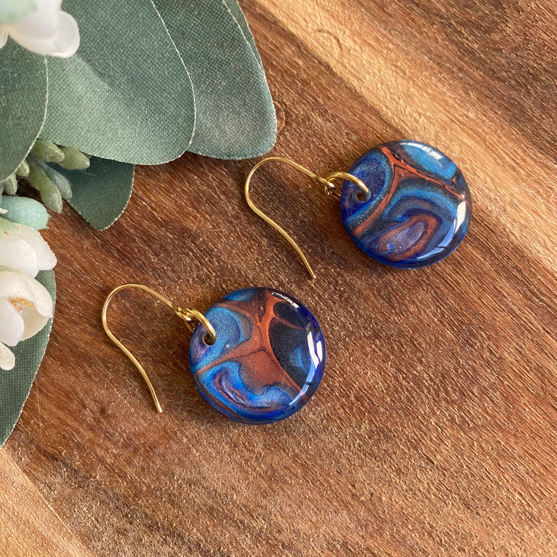 Colourful Abstract Art Dangle Earrings