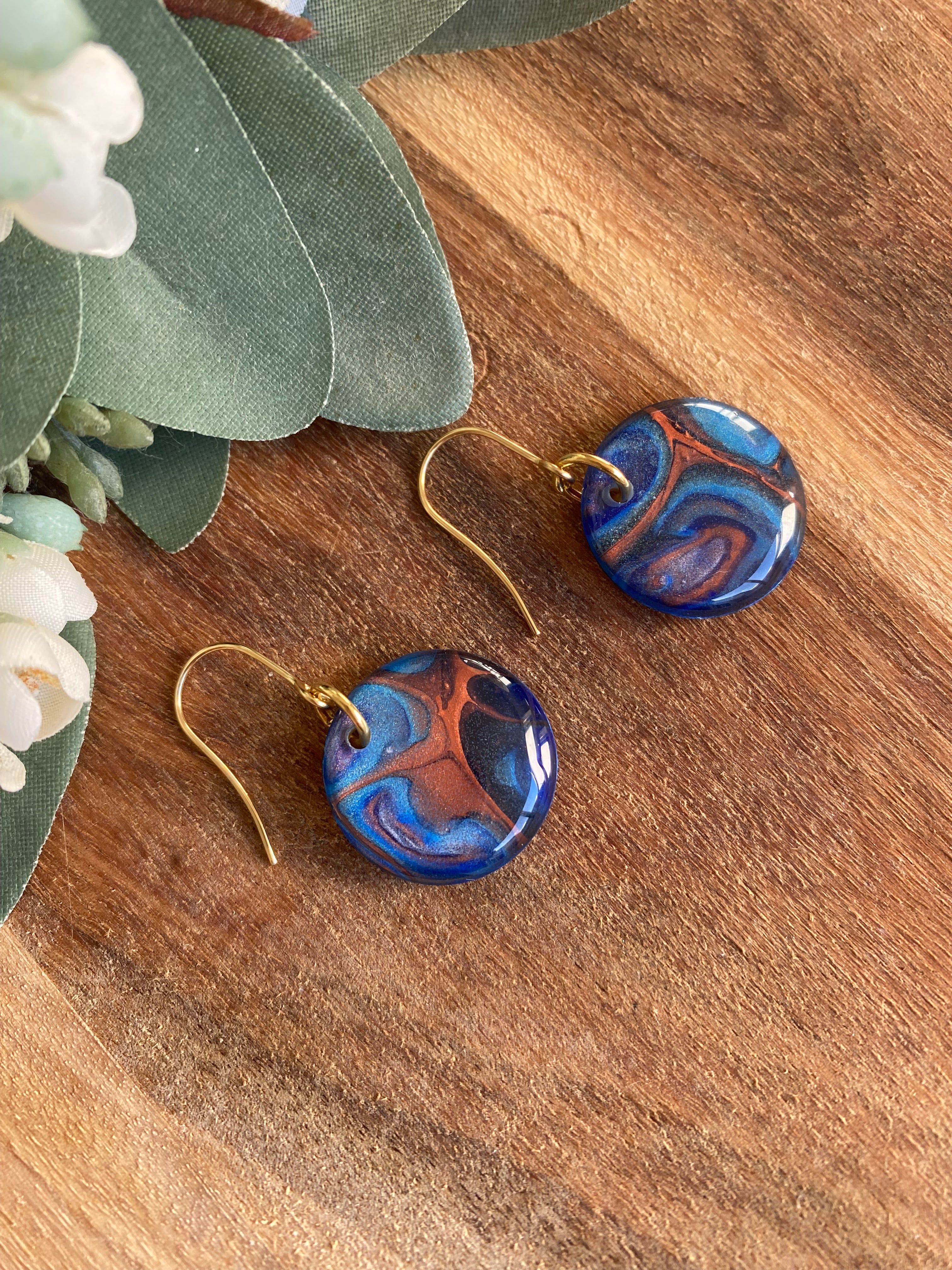 Colourful Abstract Art Dangle Earrings