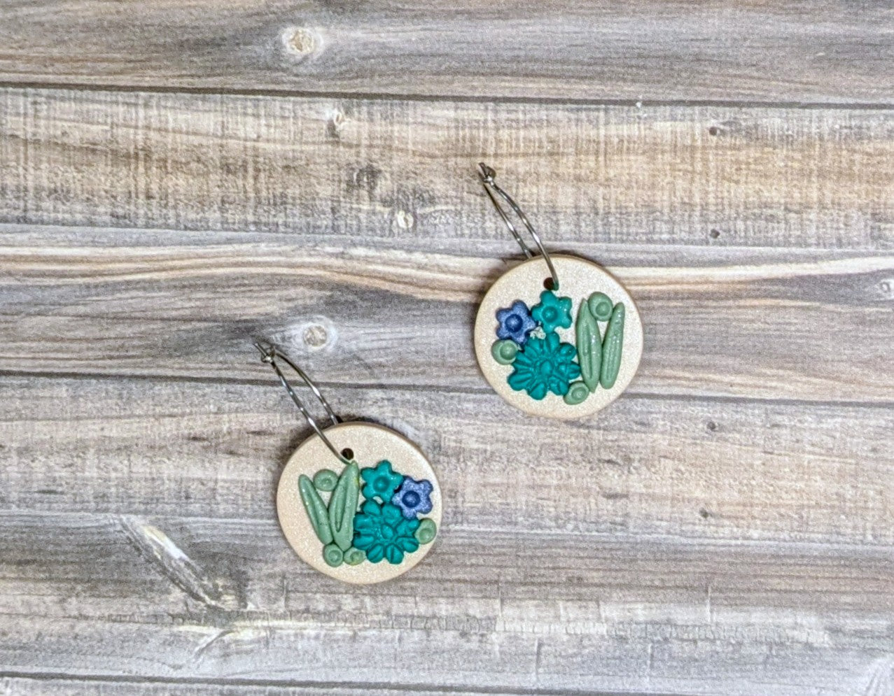Flower Garden hoops - Green