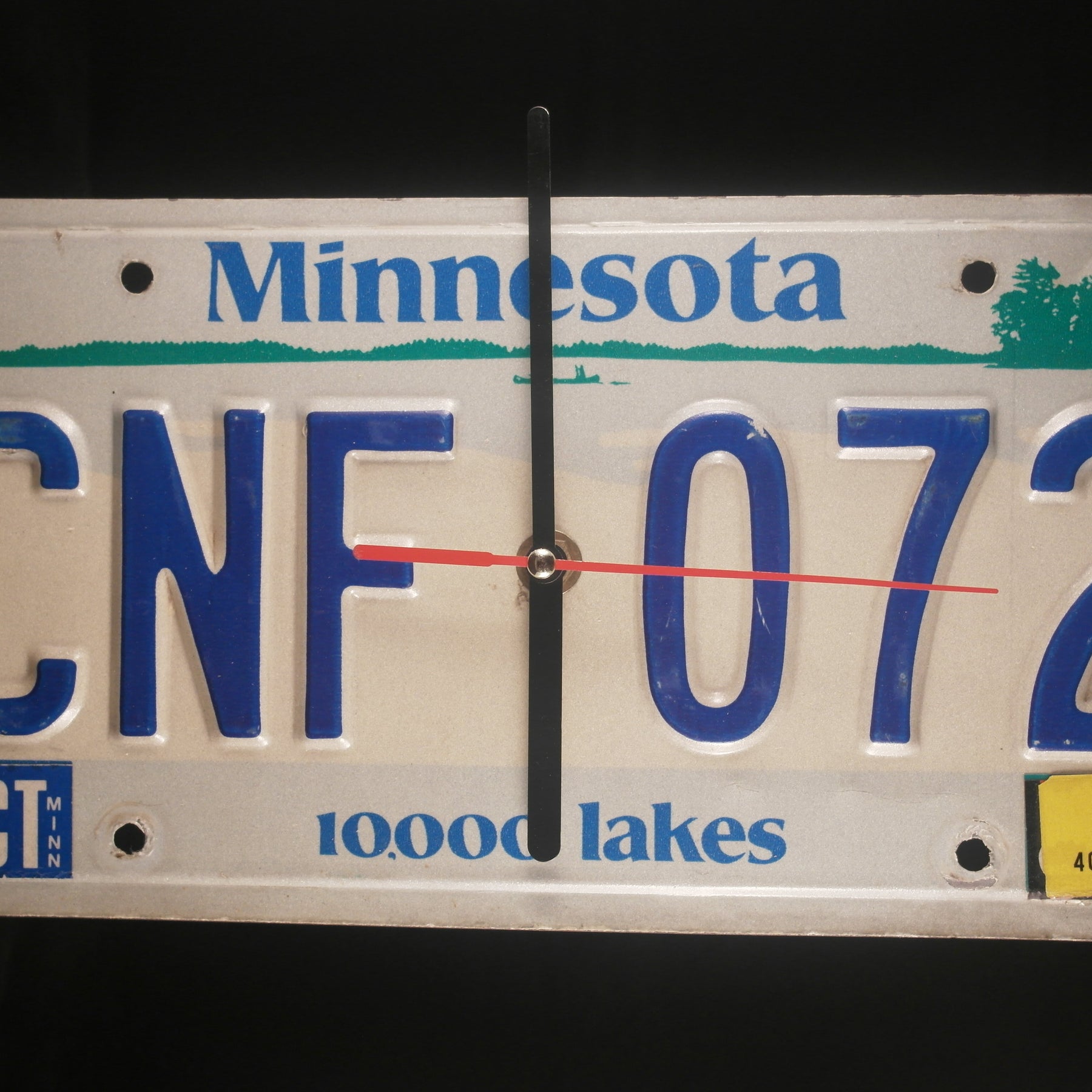 Genuine USA licence Plate Clock
