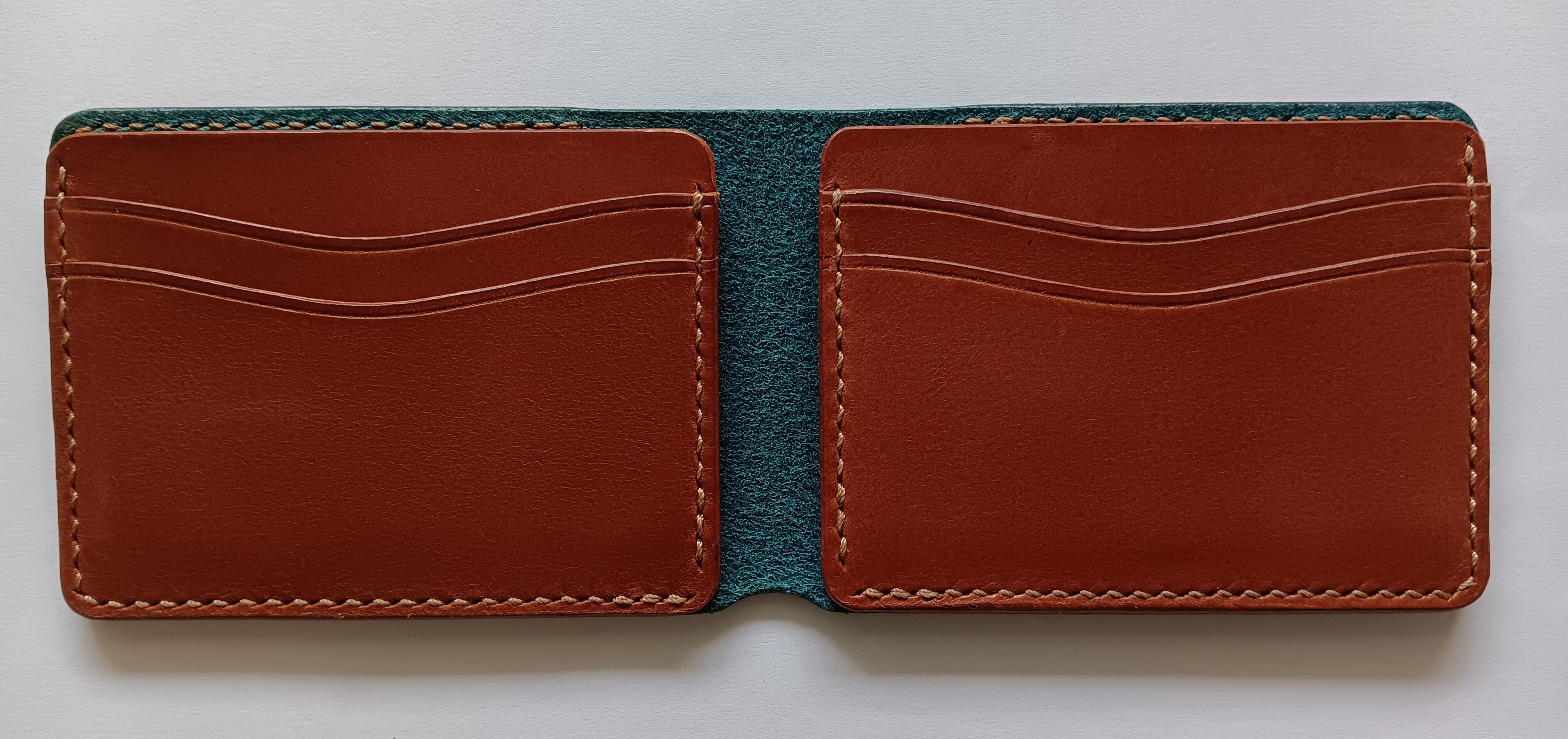 Men's Wallet Cardholder - Navy Blue/Chestnut