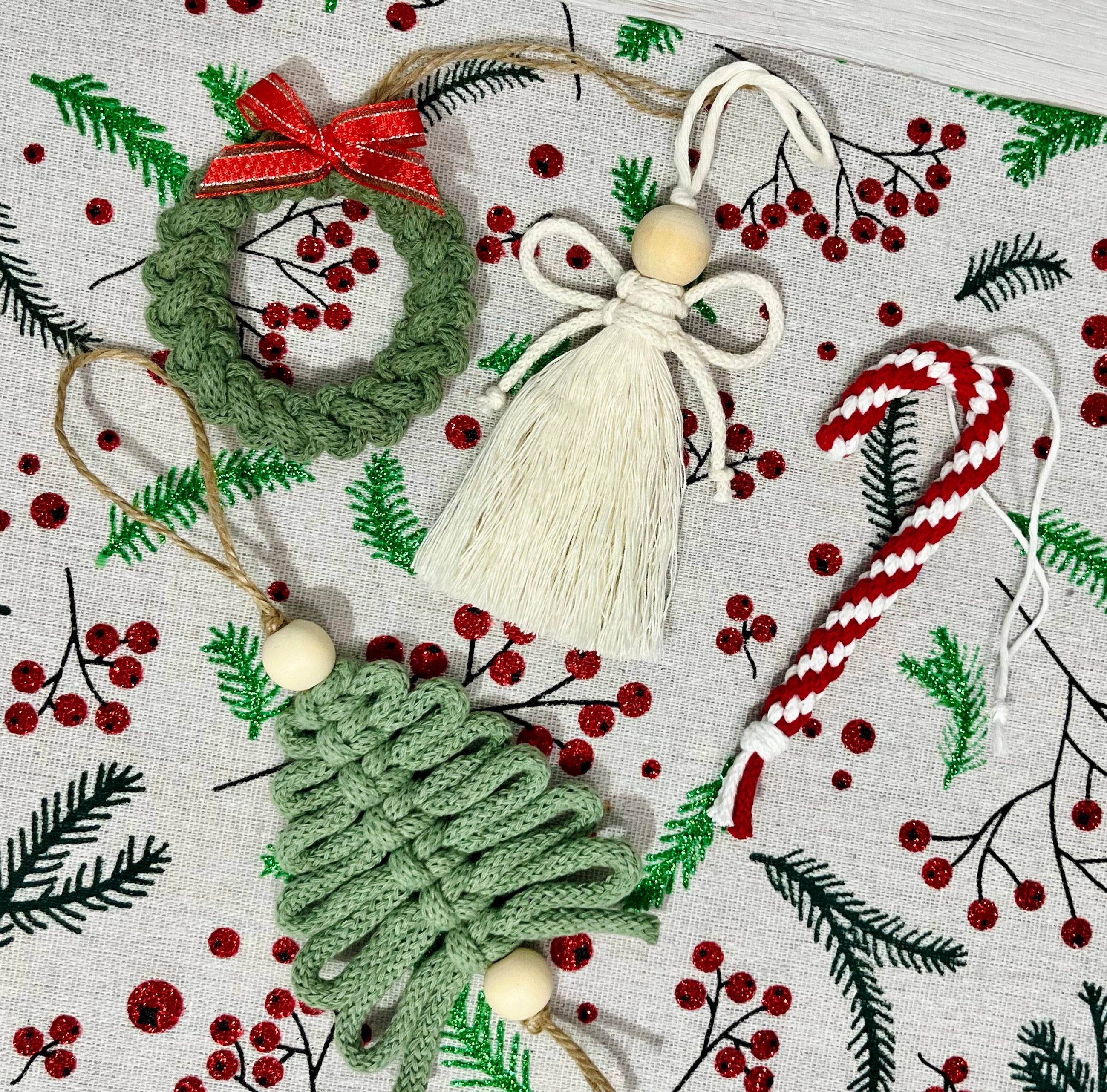 Macrame Christmas Decoration Ornament - Variety