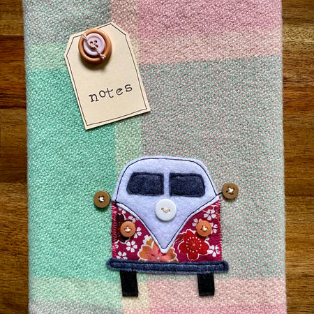 A5 Upcycled Notebook Kombi - Pink