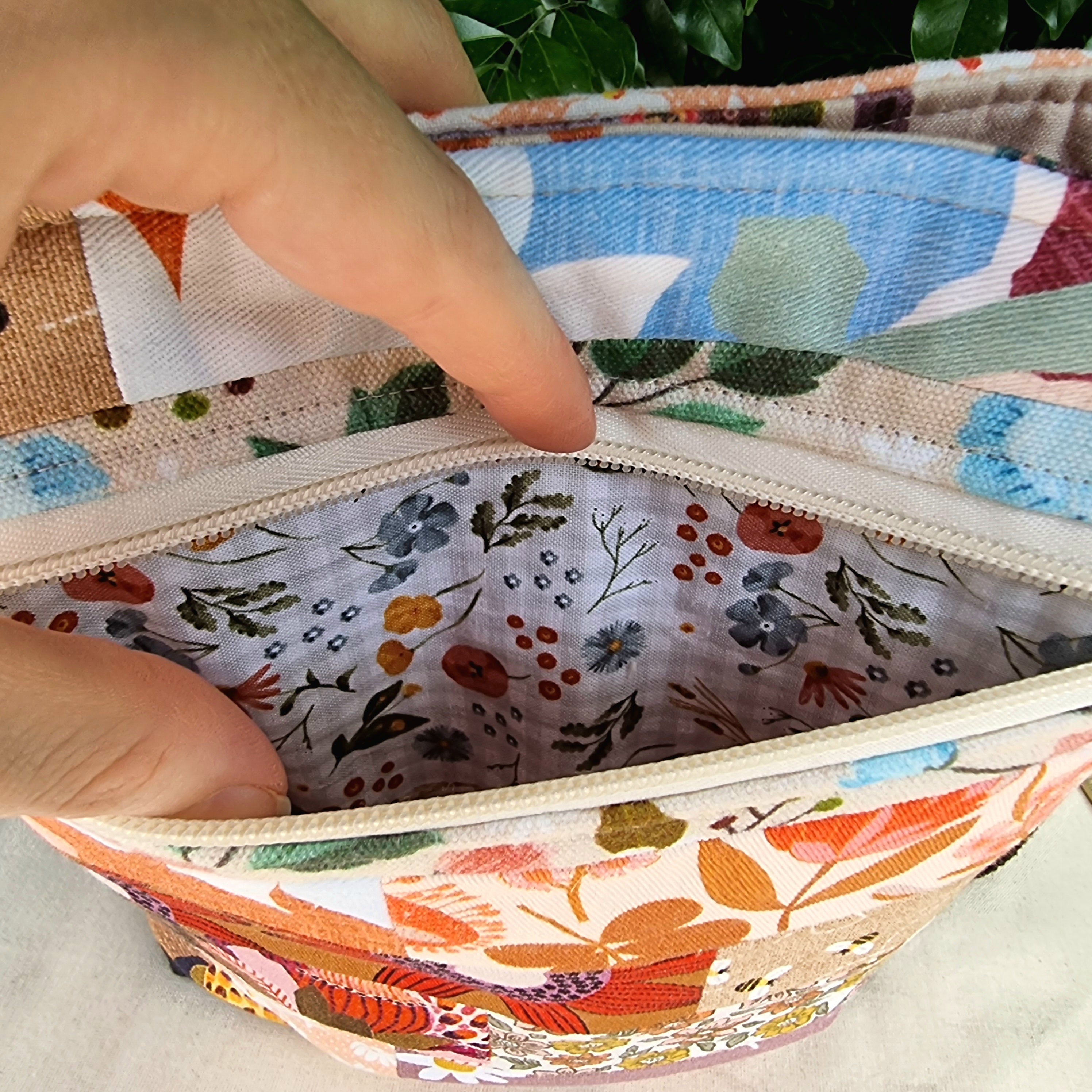 Repurposed Remnant Fabric Crossbody Bag - Cat lovers