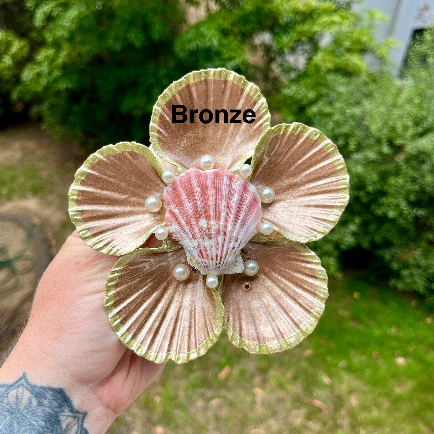 Large Scallop Shell Flower Trays