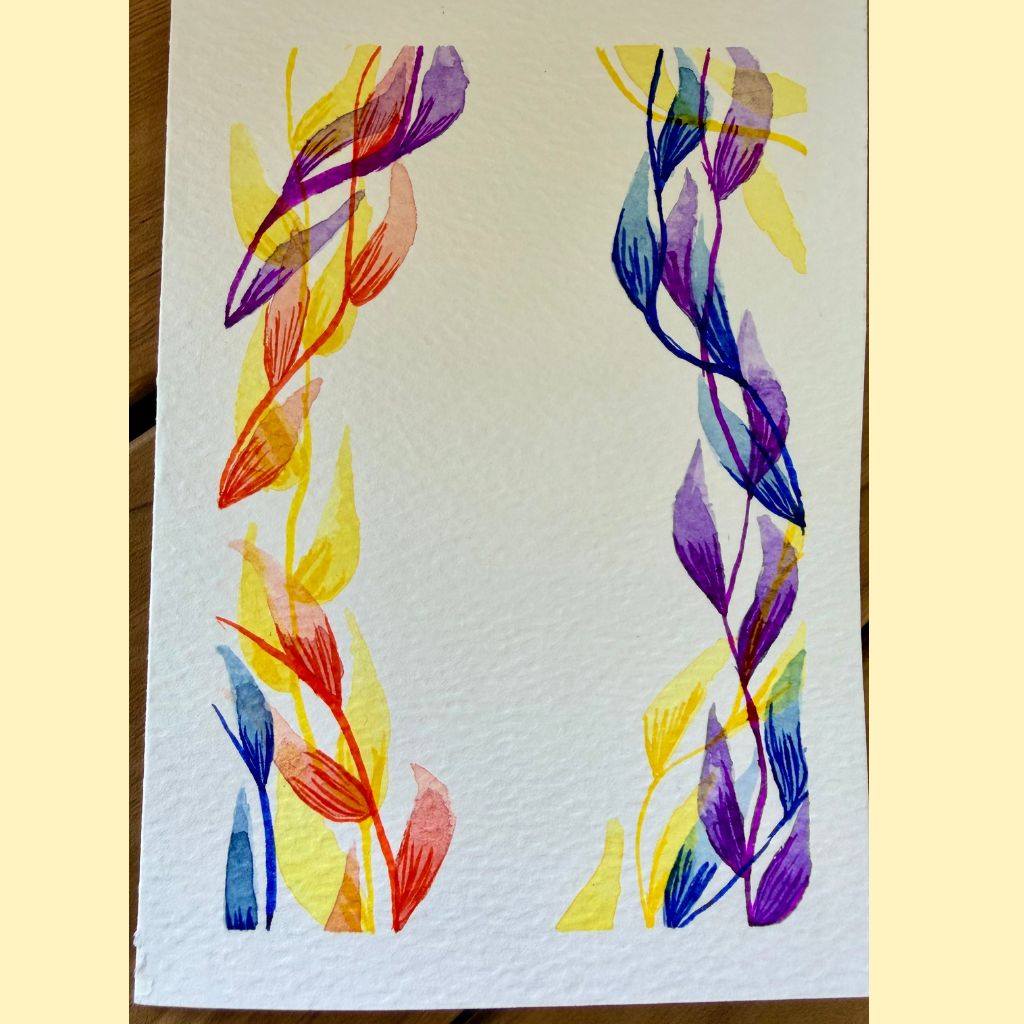 Hand Painted Leafy Greeting Card | Customisable