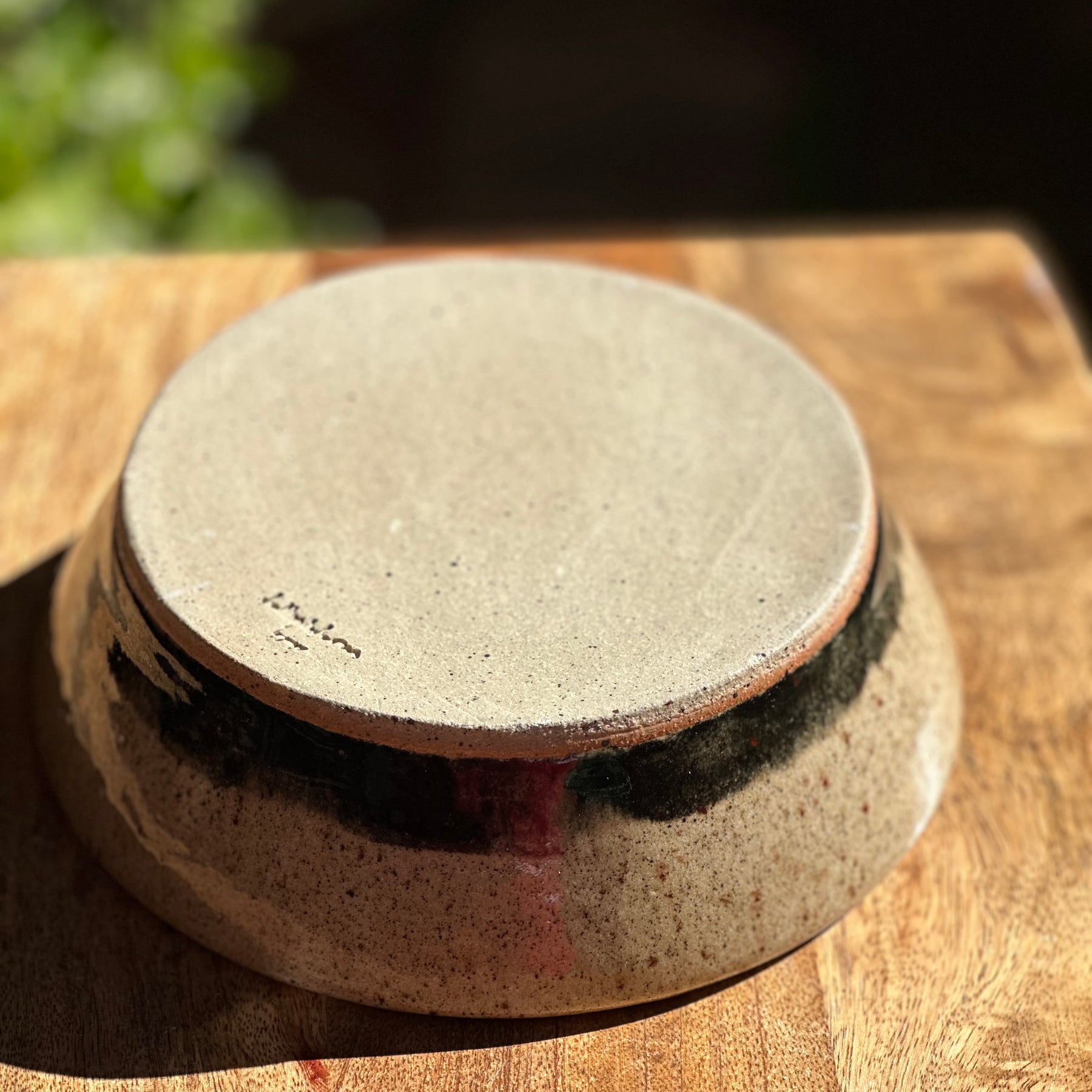 Ceramic Big Dog Bowl - Woof Bone - Clear Speckled