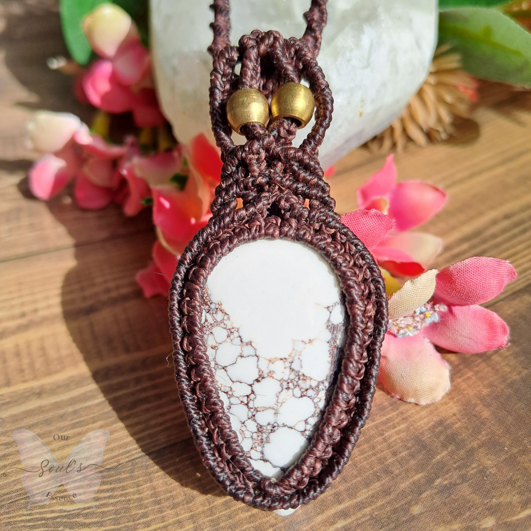 Wild Horse Magnesite Micro Macramé Necklace