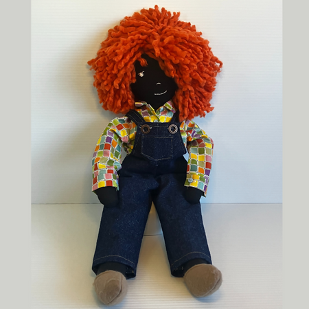 Jerry| Soft doll| Handmade Cloth doll with wild hair| 53cm