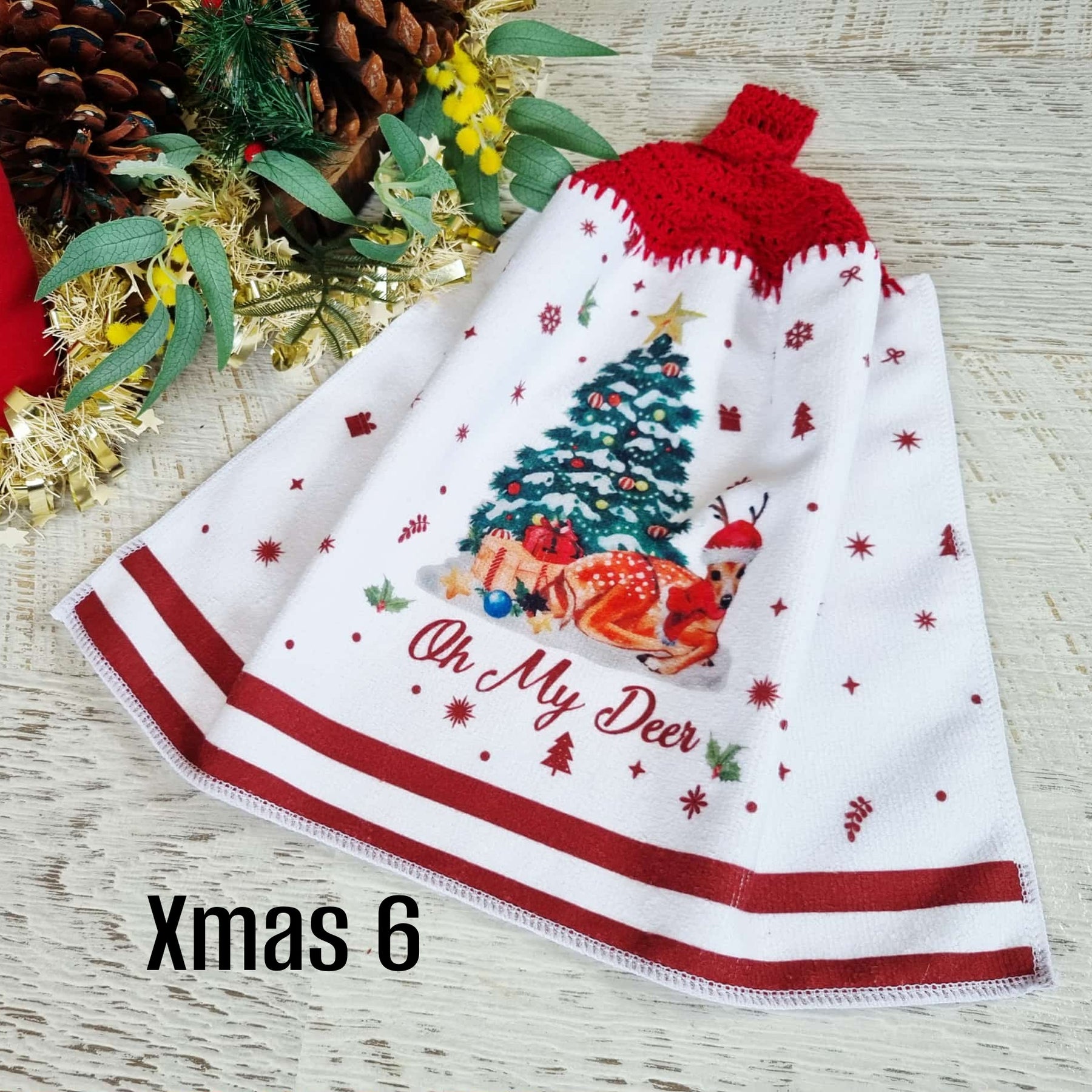 Kitchen Hand Towel | Christmas | Hanging | SINGLE LAYER - 9 Styles