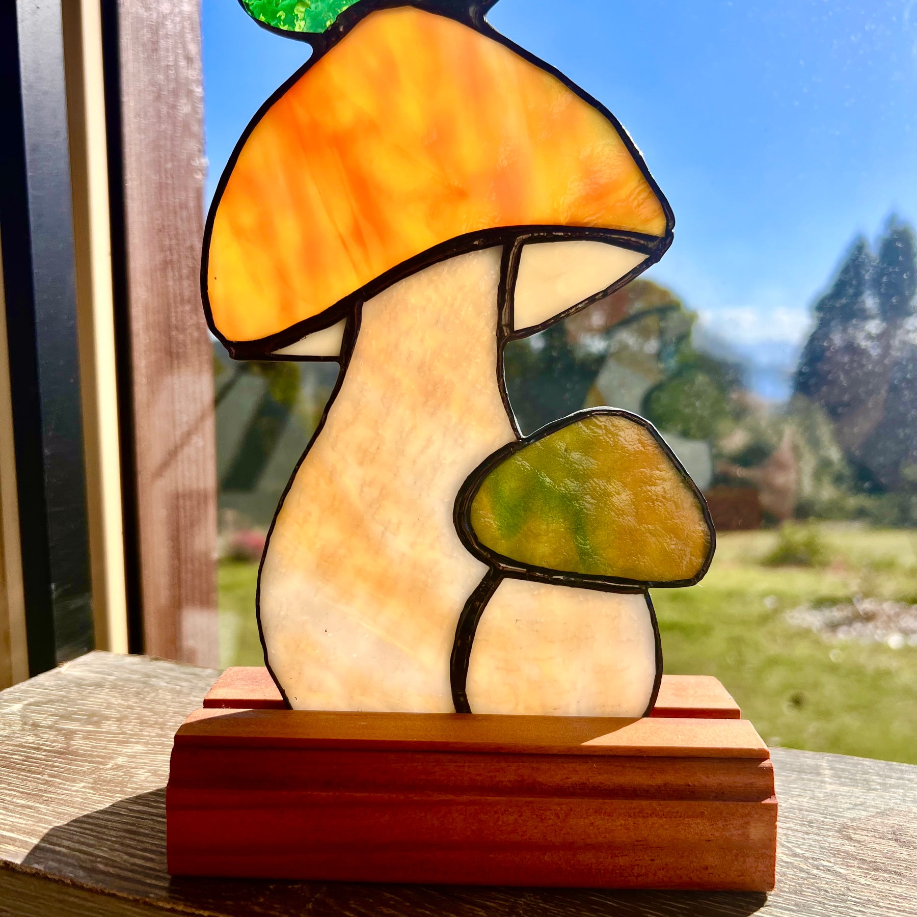 Stained glass mushrooms