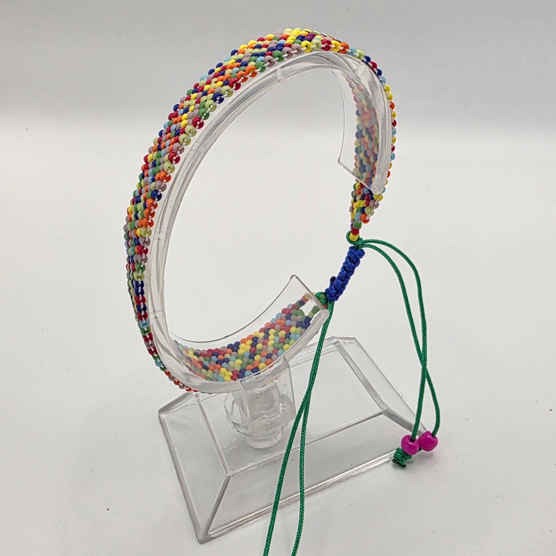 CONFETTI. Handwoven, Adjustable, OSFA, Bracelet