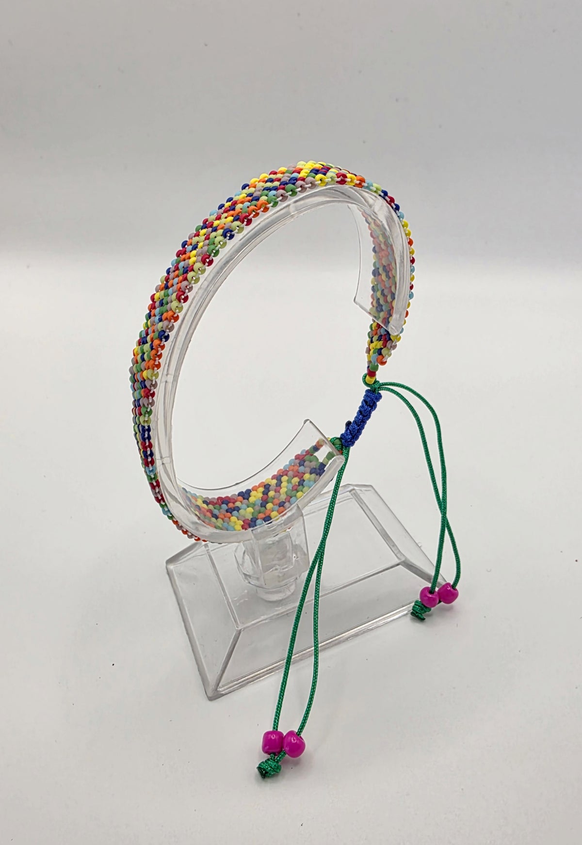 CONFETTI. Handwoven, Adjustable, OSFA, Bracelet