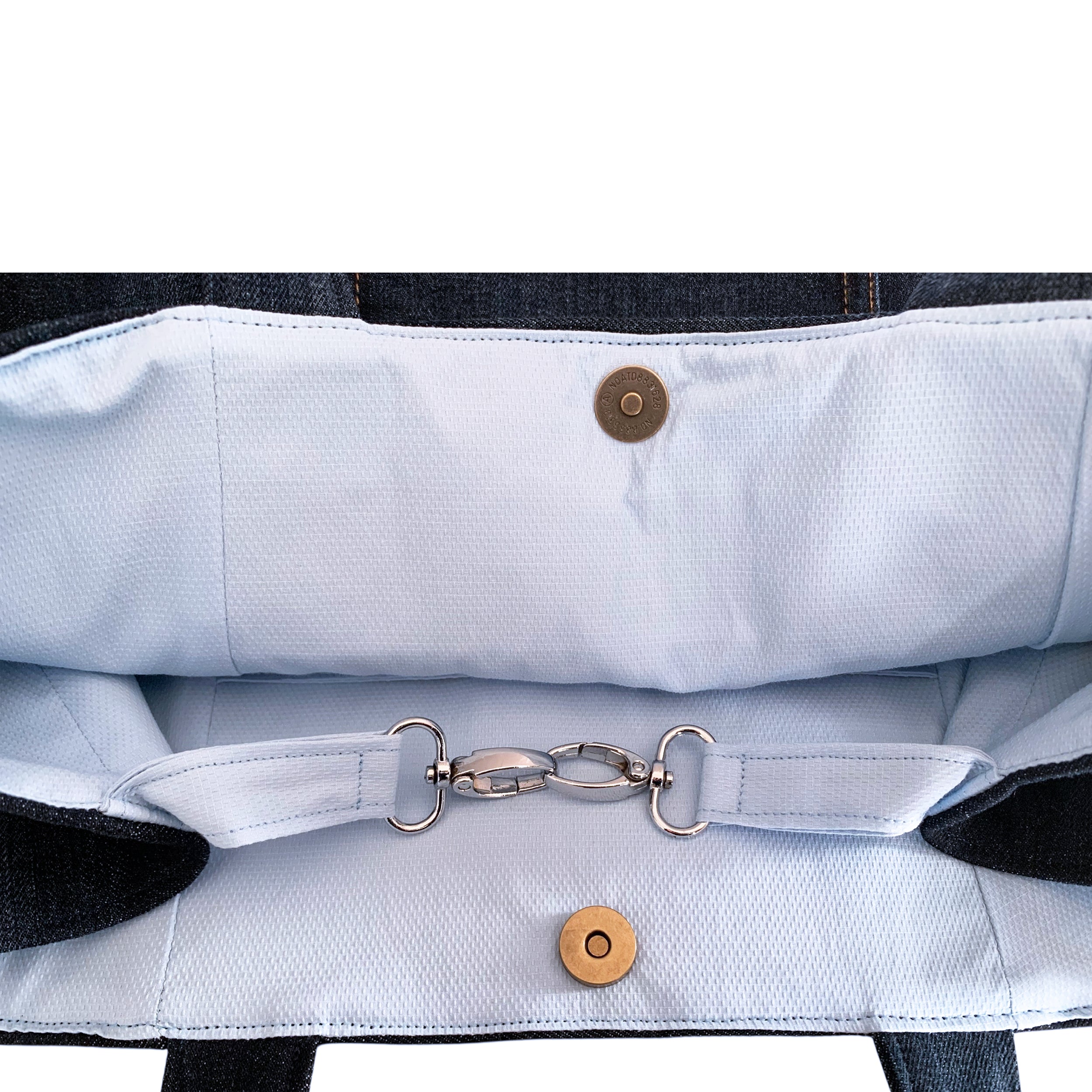 Two-Way Denim Tote Bag - Unique Handmade Shoulder Handbag