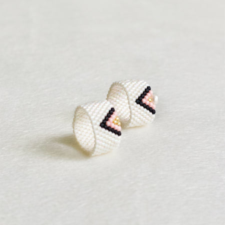 Customised Beaded Geometric Ring