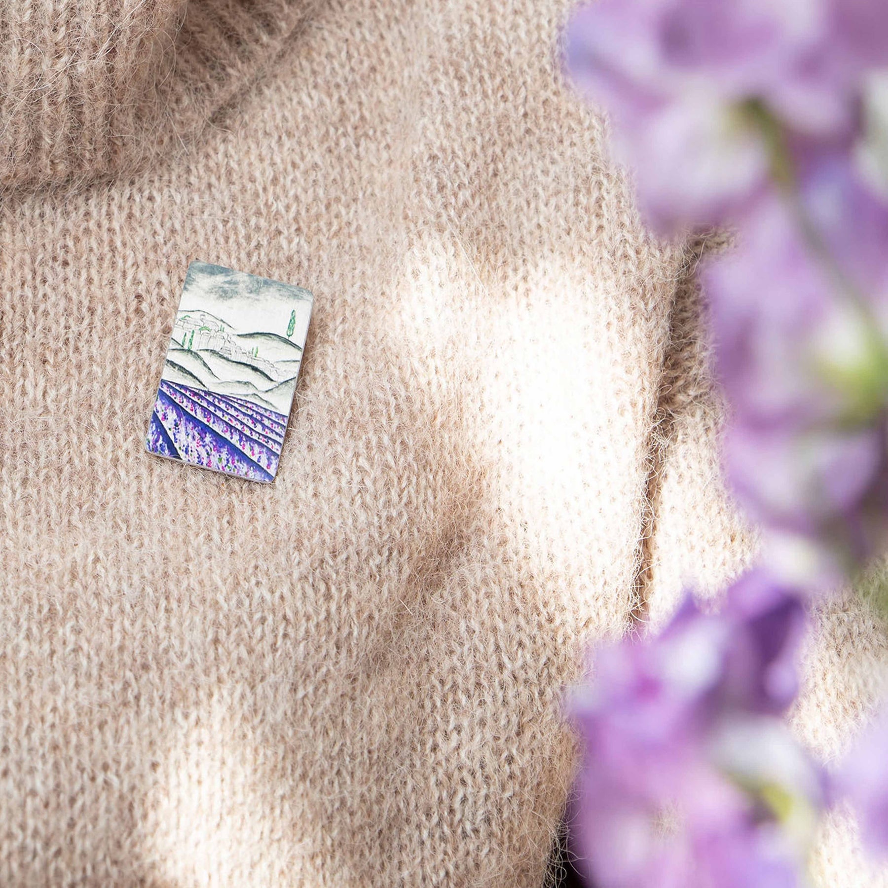 Lavender Field Brooch