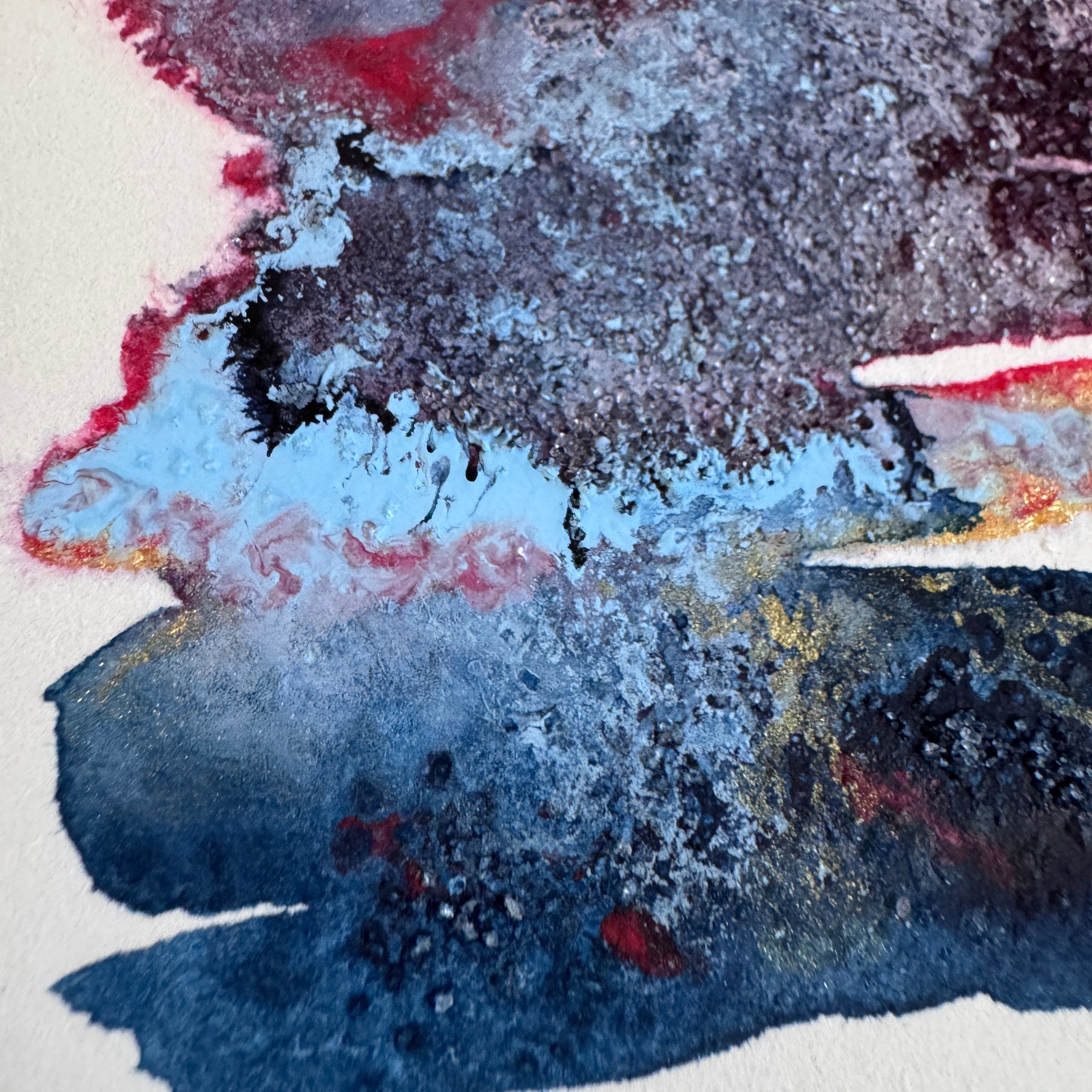Electric Stillness Abstract Watercolour Artwork