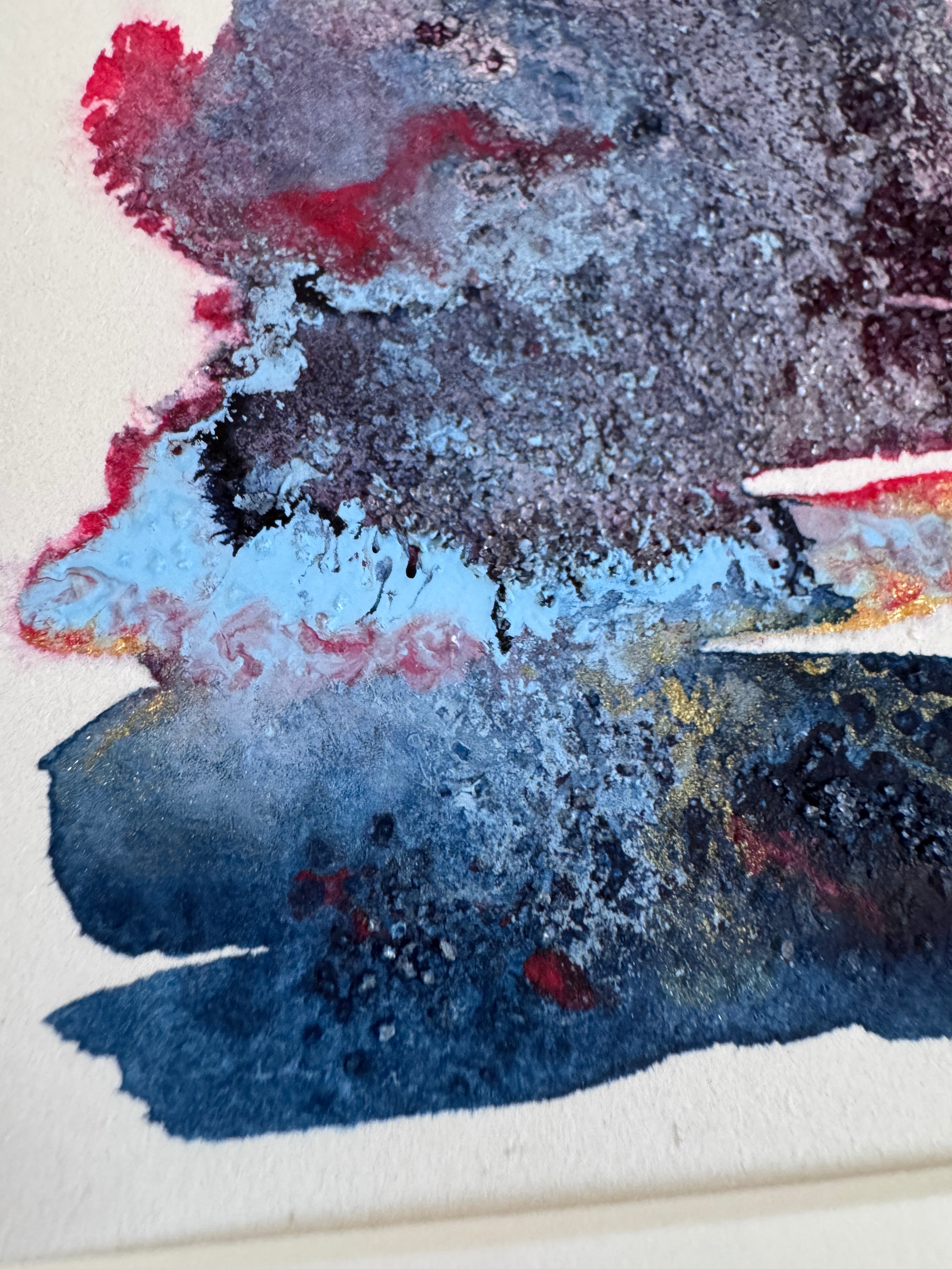 Electric Stillness Abstract Watercolour Artwork