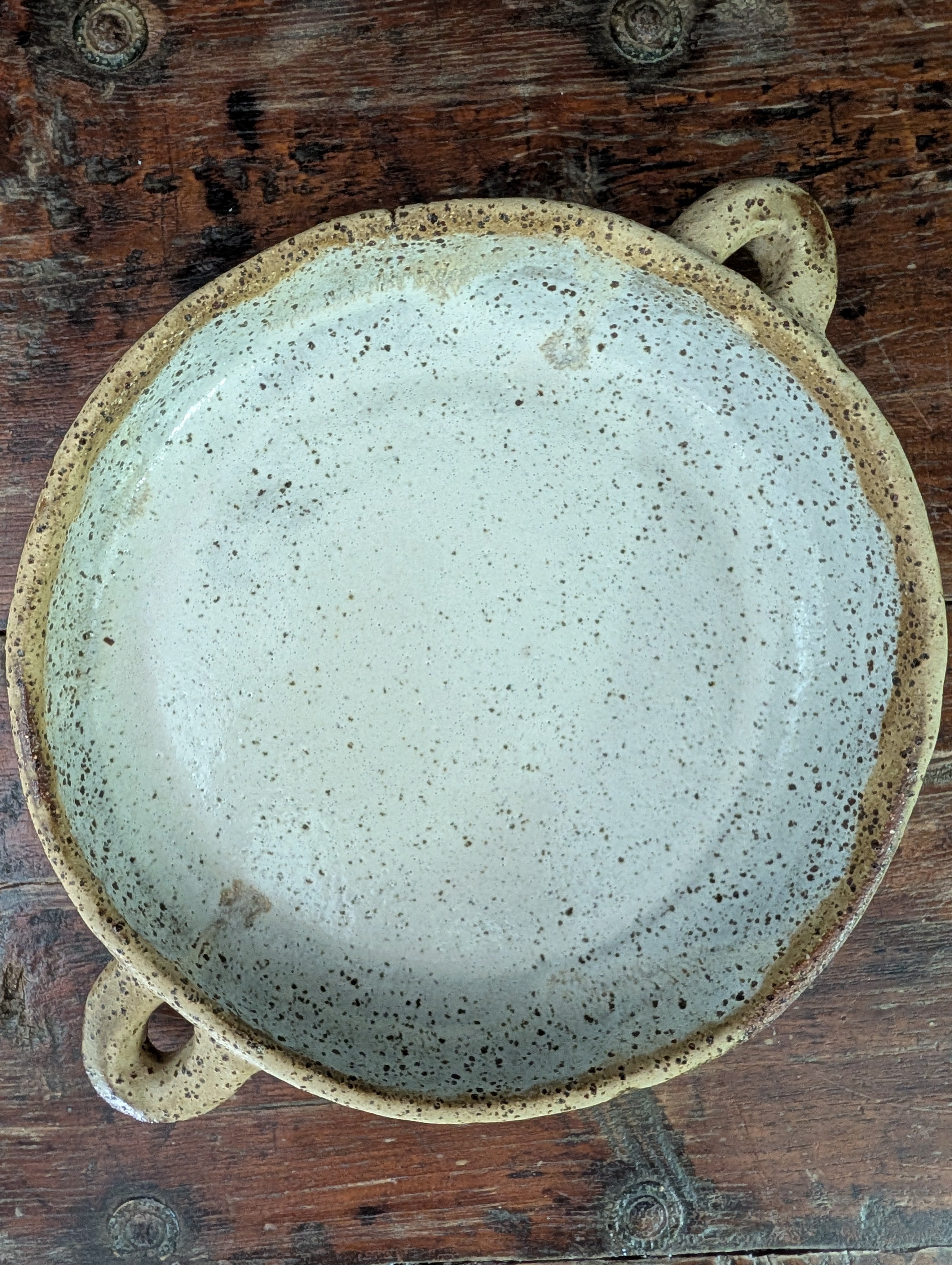Handbuilt Ceramic Serving Platter with Matching Bowl and Spoon - Earthy, Rustic Stoneware