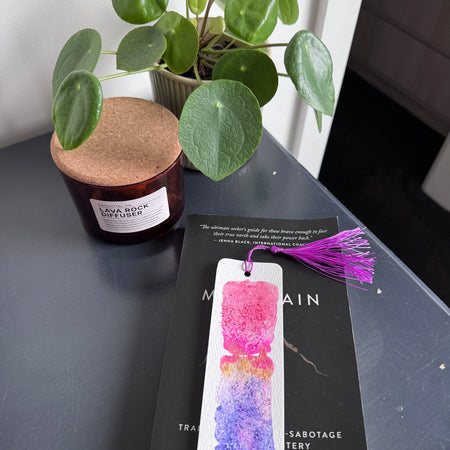 Electric Bloom Handmade Watercolour Bookmark