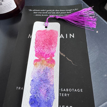 Electric Bloom Handmade Watercolour Bookmark