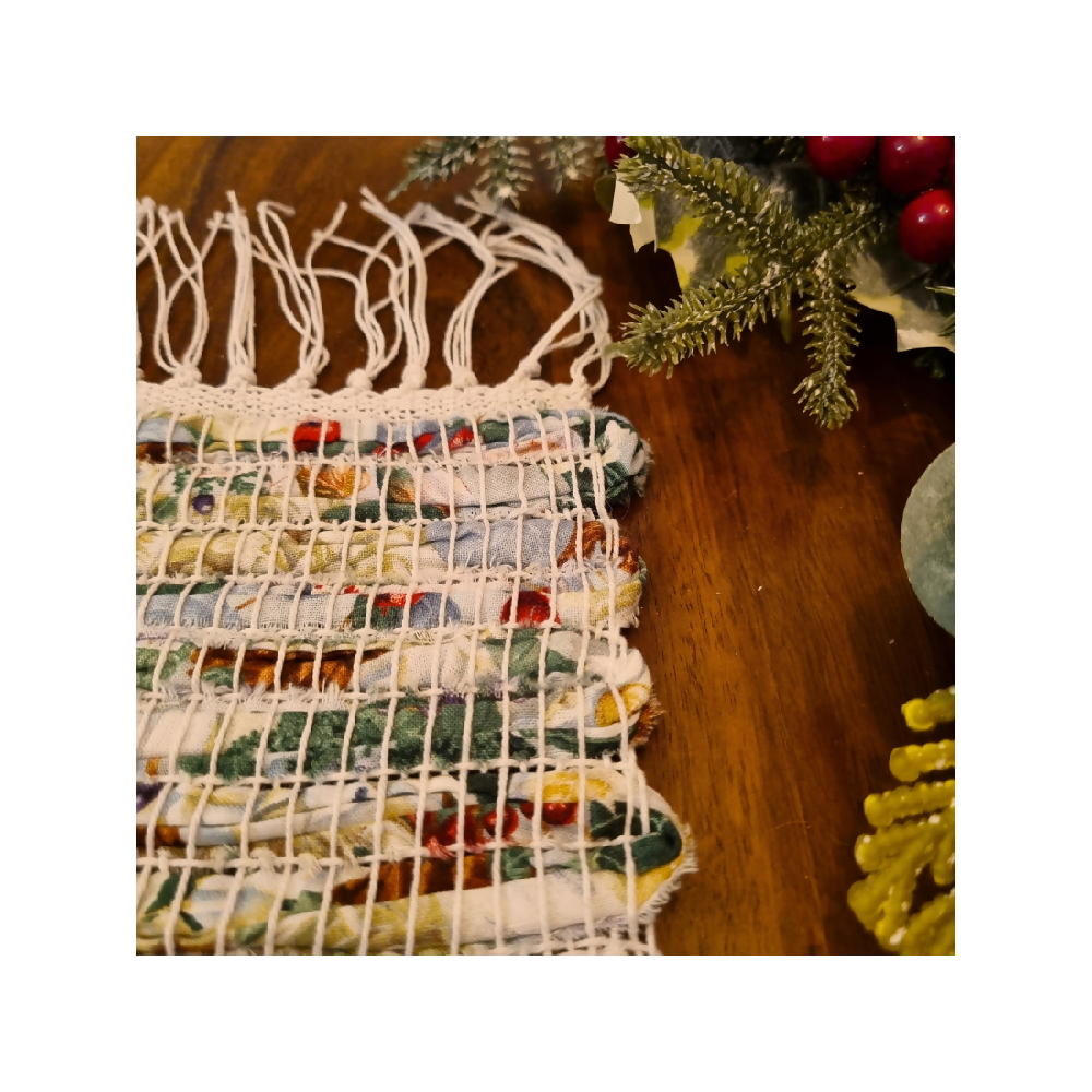 Handwoven Christmas Fabric Placemats (set of 4)