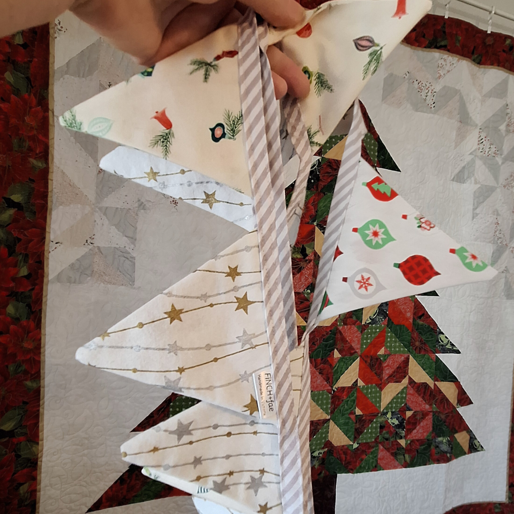 Handmade Christmas Bunting: Light and Bright