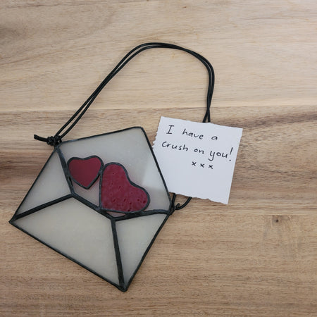 Love Letter - stained glass suncatcher